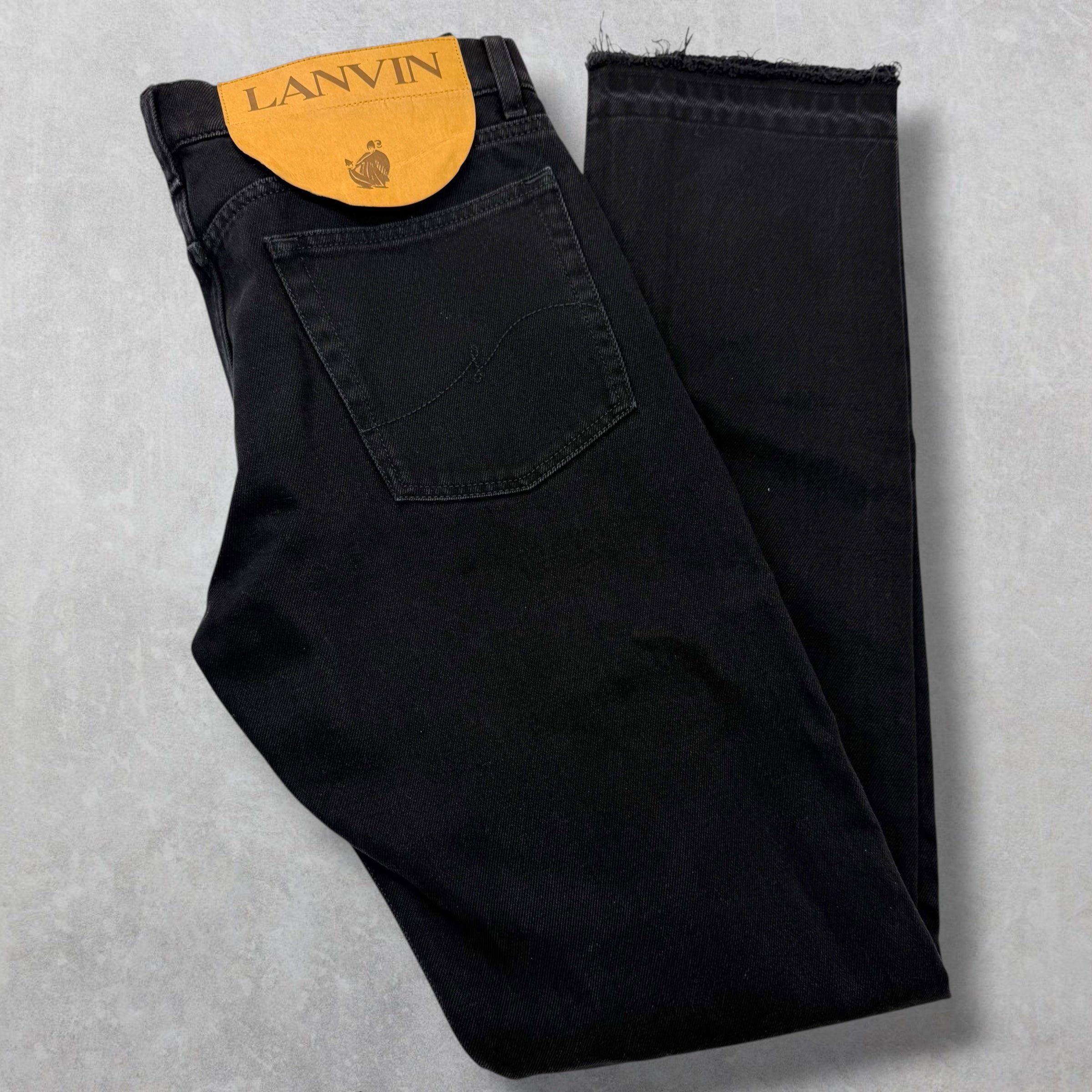 Gallery Dept. Gallery Dept. x Lanvin Leather Detail Jeans 33 Size US 33 - 3 Thumbnail