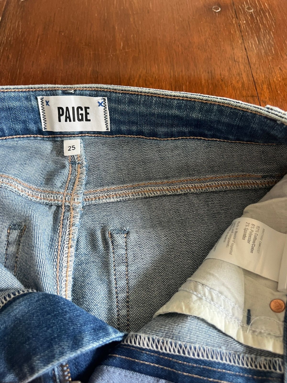 Paige PAIGE - Denim Straight Jeans - Size 25 Size 25" / US 0 / IT 36 - 3 Thumbnail
