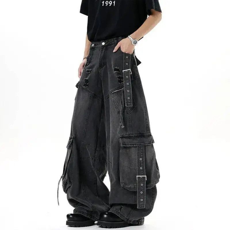 Jean Urban Ruin Wide Leg Denim Size US 33 - 3 Thumbnail