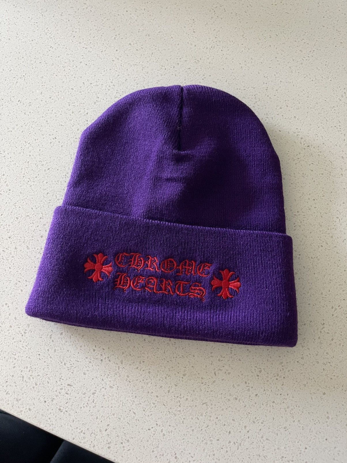 Chrome Hearts Chrome Hearts Purple Red Watch Cap Size ONE SIZE - 1 Thumbnail