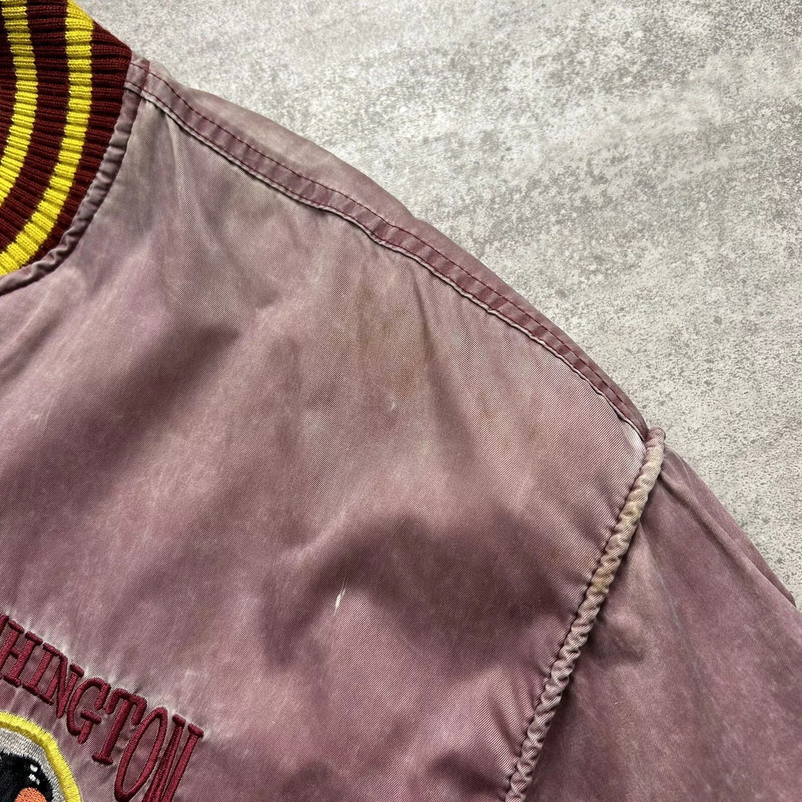 NFL × Vintage WASHINGTON REDSKINS EAST POINT STONE WASH BOMBER JACKET Size US L / EU 52-54 / 3 - 10 Thumbnail