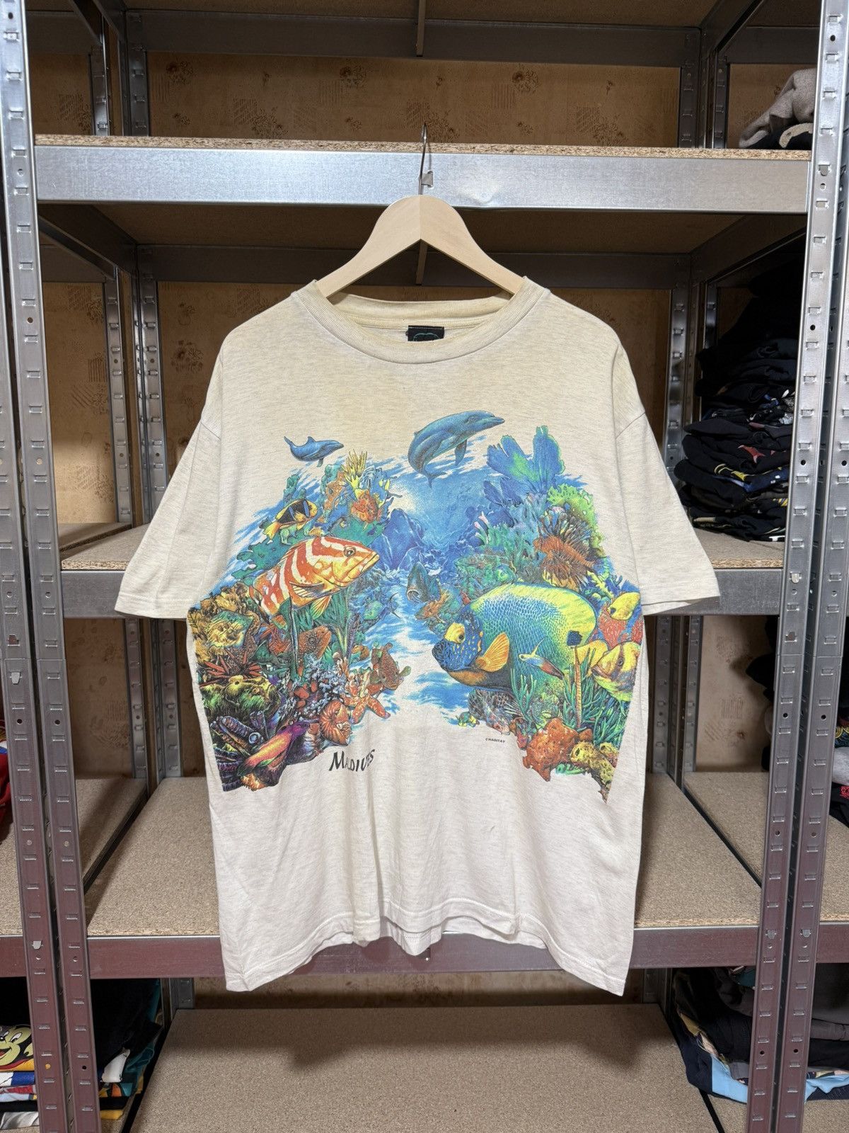 Habitat × Vintage Vintage 90’s Habitat Maldives Sea Fishes Logo Retro T-Shirt Size US XL / EU 56 / 4 - 1 Thumbnail