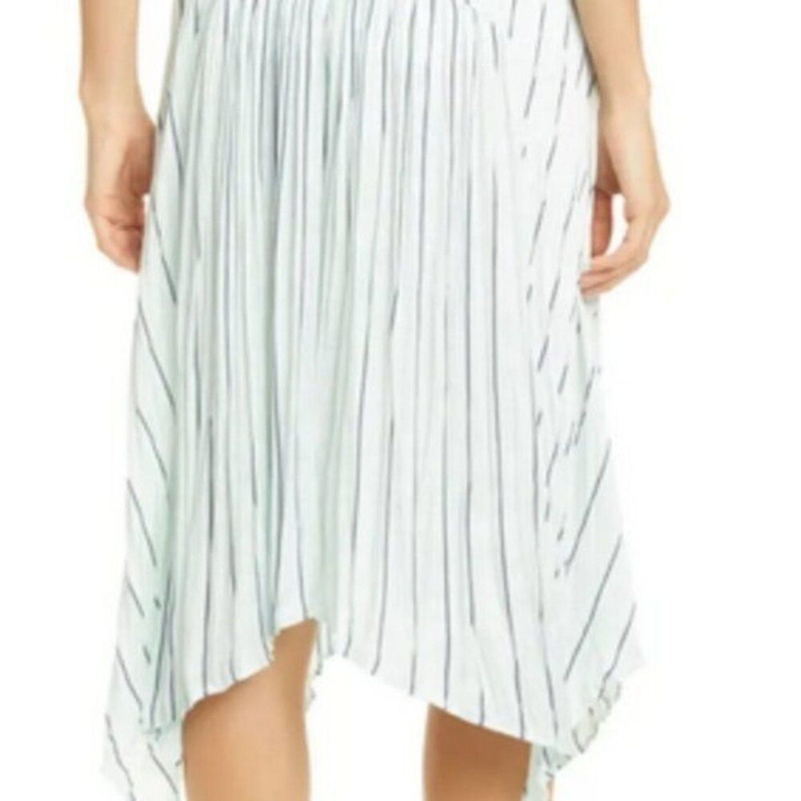 Vince Vince Mint Stripe Gauze Panel Skirt Green M Size 30" / US 8 / IT 44 - 8 Thumbnail