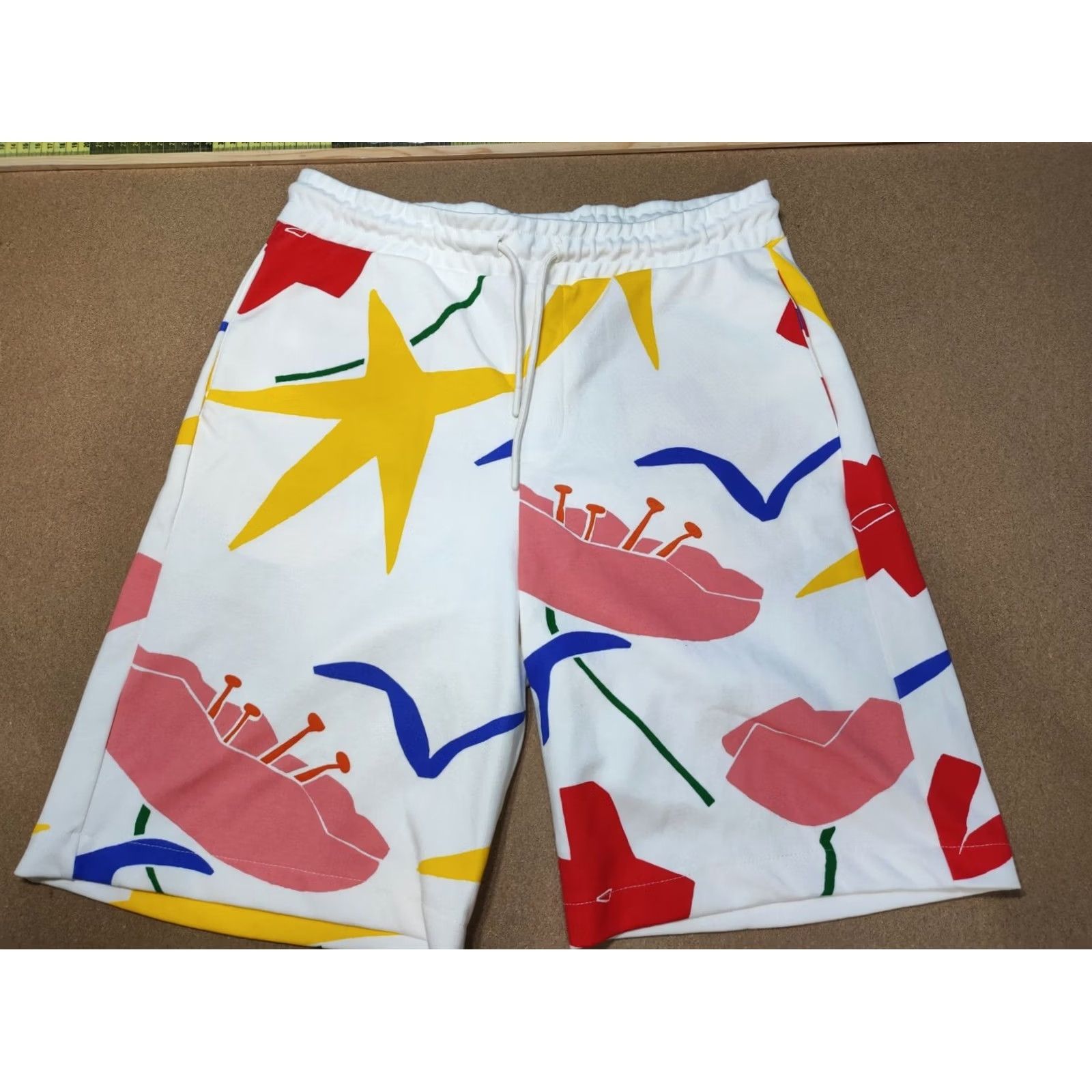 Zara ZARA x Sebastian Curi Mens Jogger Shorts Size L Pop Art pants Multicolor Size US 33 - 2 Thumbnail