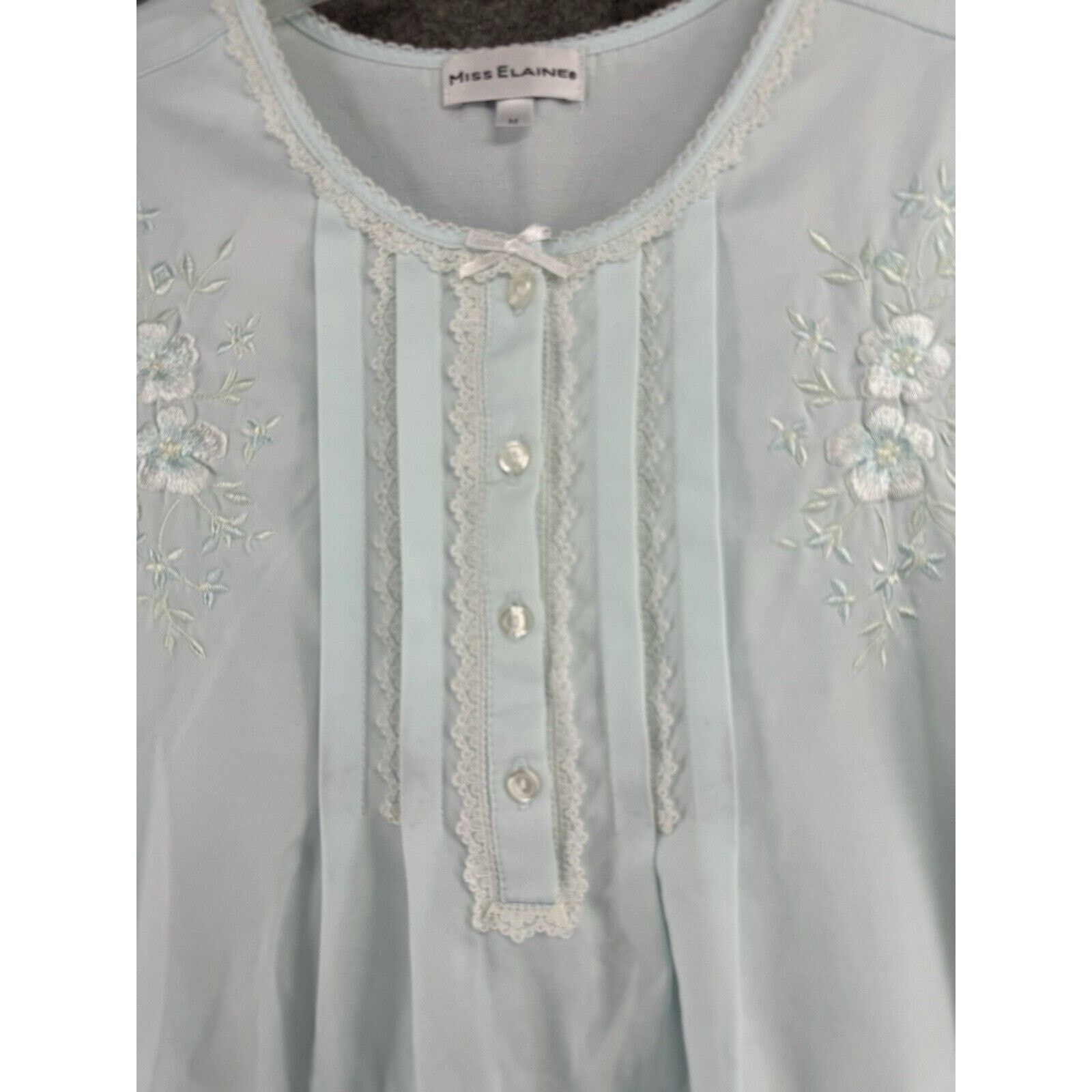 Other Miss Elaine Vintage Nightgown M Embroidery Lace Grandmacore Size M / US 6-8 / IT 42-44 - 11 Thumbnail