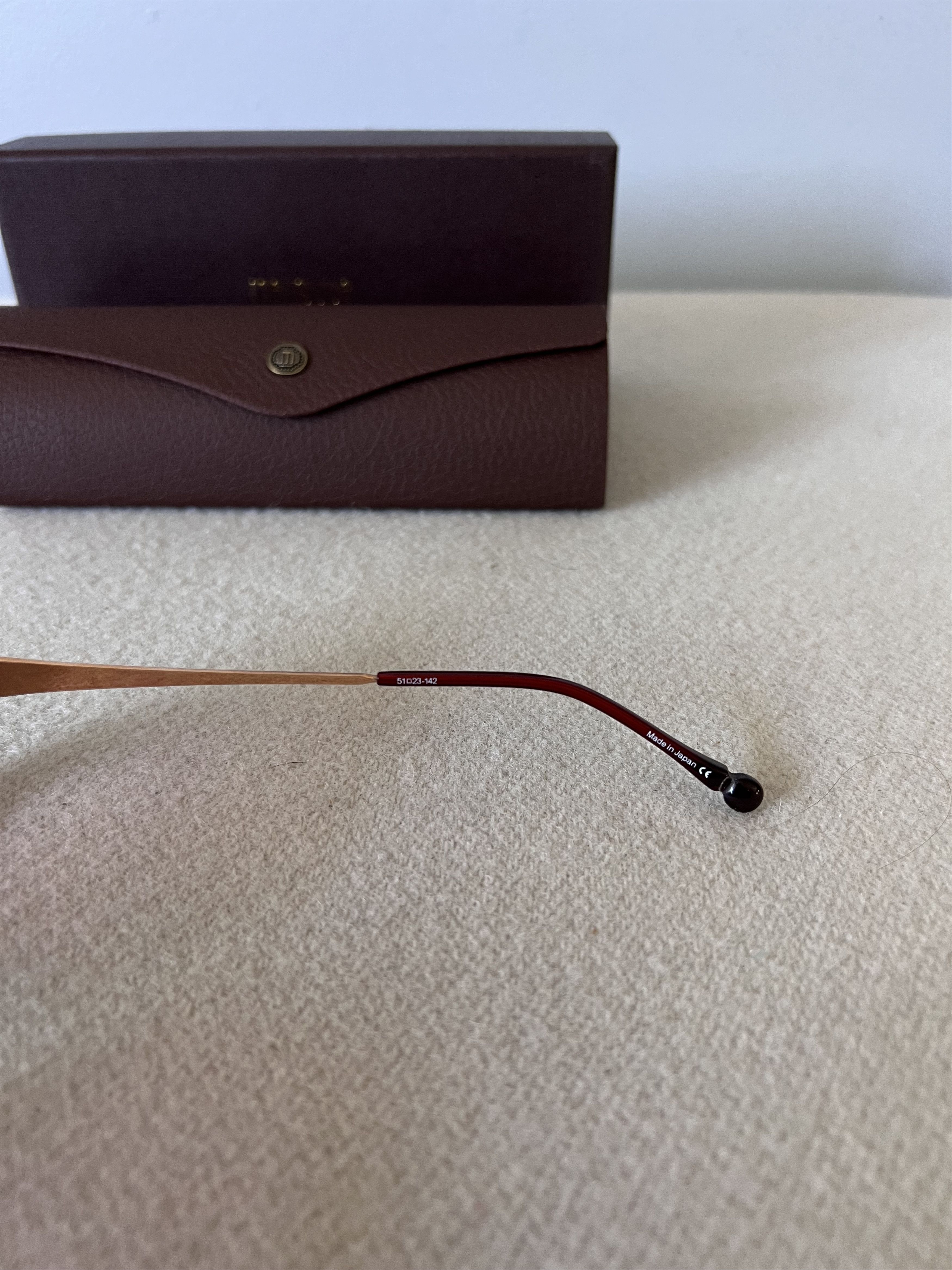 Matsuda Matsuda M3124 Rectangle Sunglasses in Rose Gold Size ONE SIZE - 7 Thumbnail