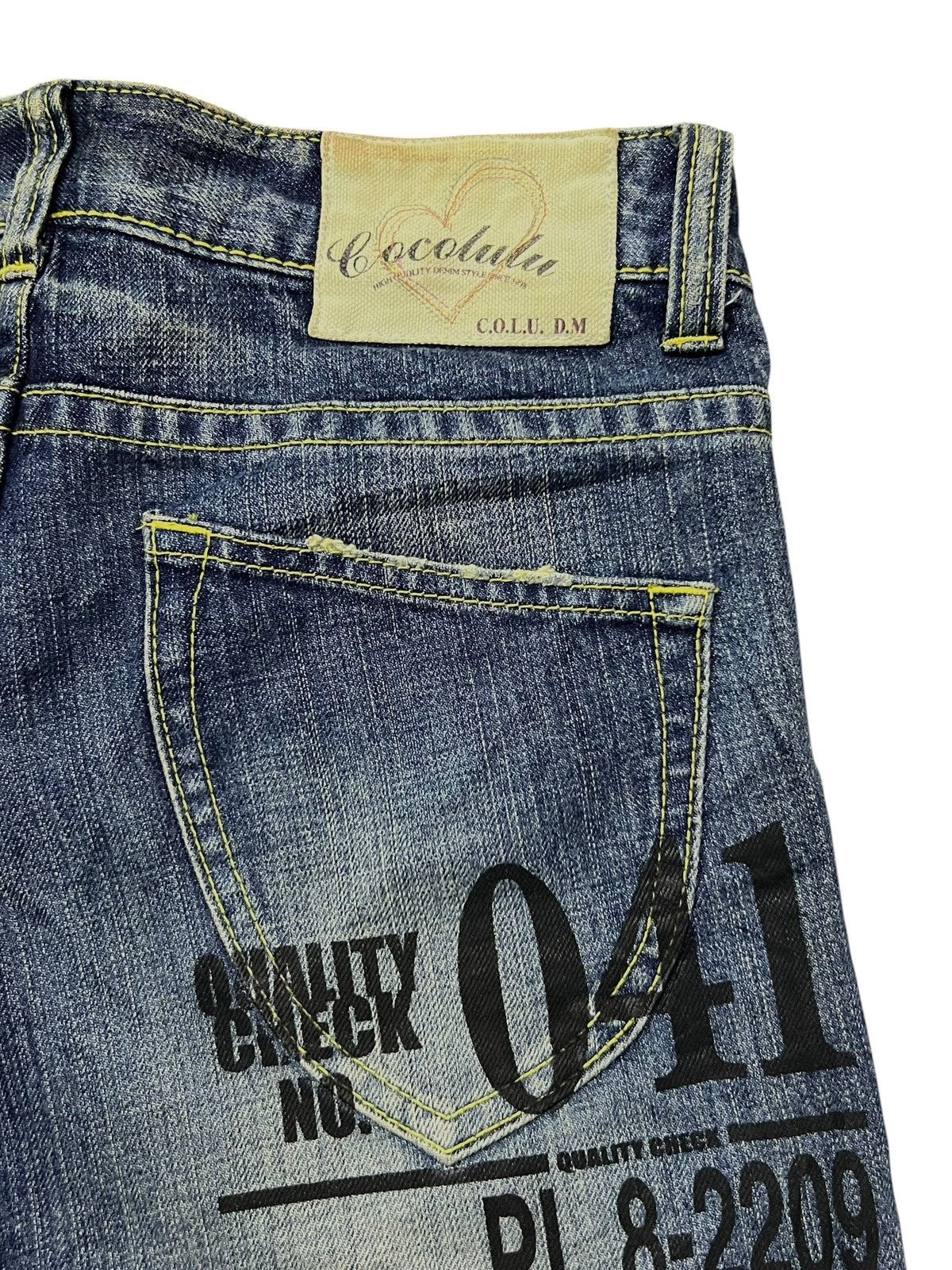 Japanese Brand Vintage 00s CocoLulu Co&Lu Japan - Faded Thunder Wash Size 31" - 8 Thumbnail