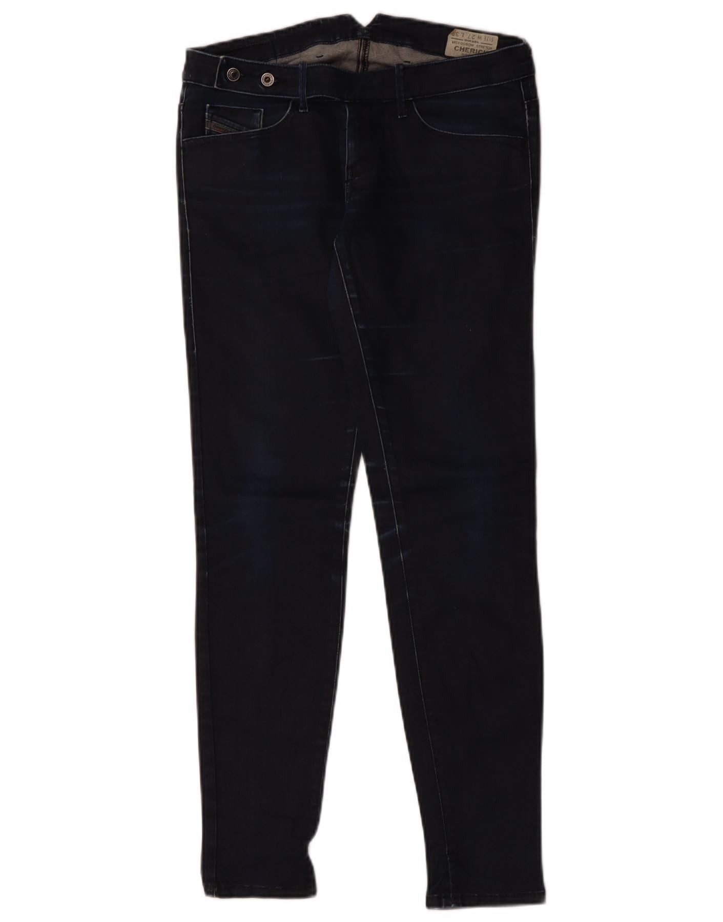 Diesel Womens Cherick Slim Tapered Jeans W27 L32 Navy Blue Cotton Size 27" / US 4 / IT 40 - 1 Thumbnail