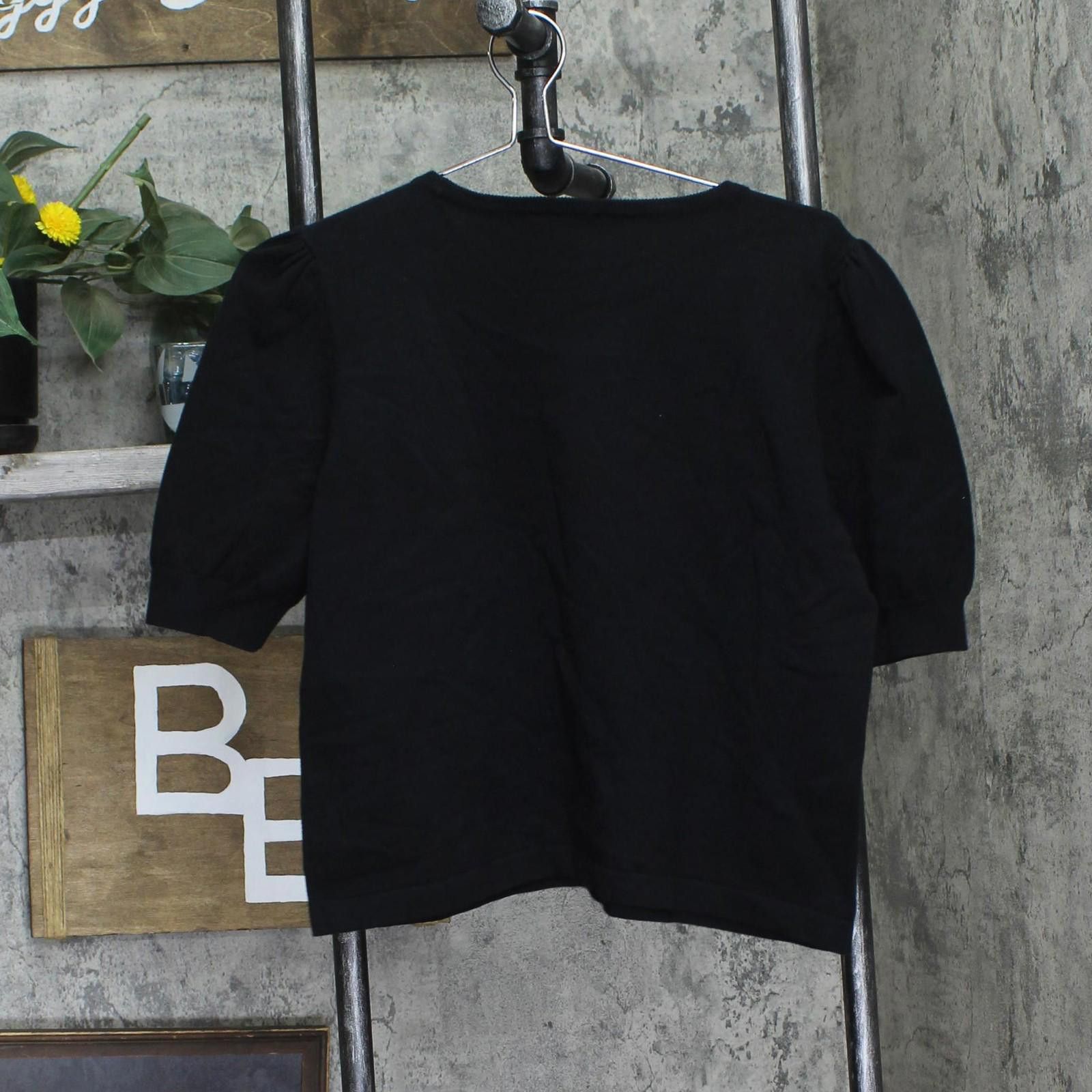 Other Nwt Sam And Jess Puff-sleeve Sweater Ta93148041bs Black L Size L / US 10 / IT 46 - 2 Thumbnail
