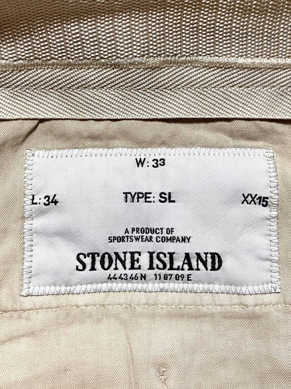 Stone Island Stone Island Logo Summer Chino Cotton Beige Pants Trousers Size US 33 - 9 Thumbnail