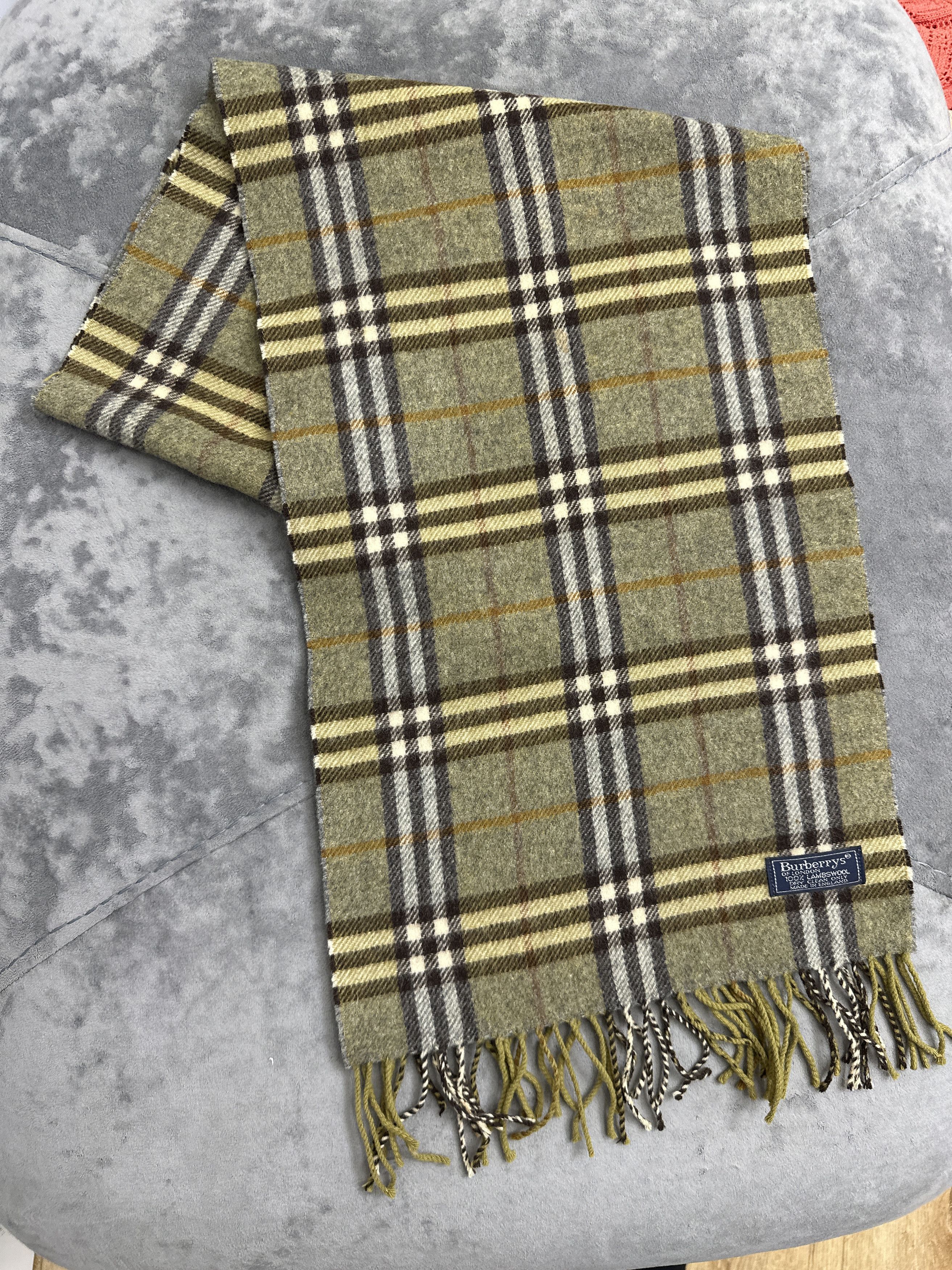 Burberry Burberrys London Lambswool Check Scarf England 160x29 Cm Size ONE SIZE - 5 Thumbnail