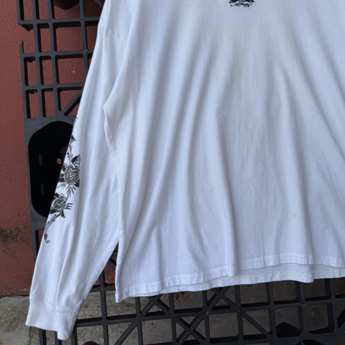 Ed Hardy Vintage Y2K Ed Hardy Graphic Black Rose Embroidery Size US L / EU 52-54 / 3 - 5 Thumbnail