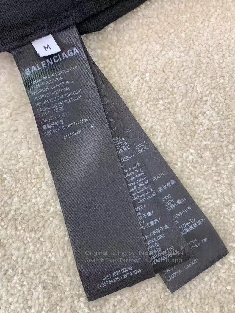 Balenciaga Balenciaga Reflective Letter Short Sleeve T-Shirt Size US M / EU 48-50 / 2 - 4 Thumbnail