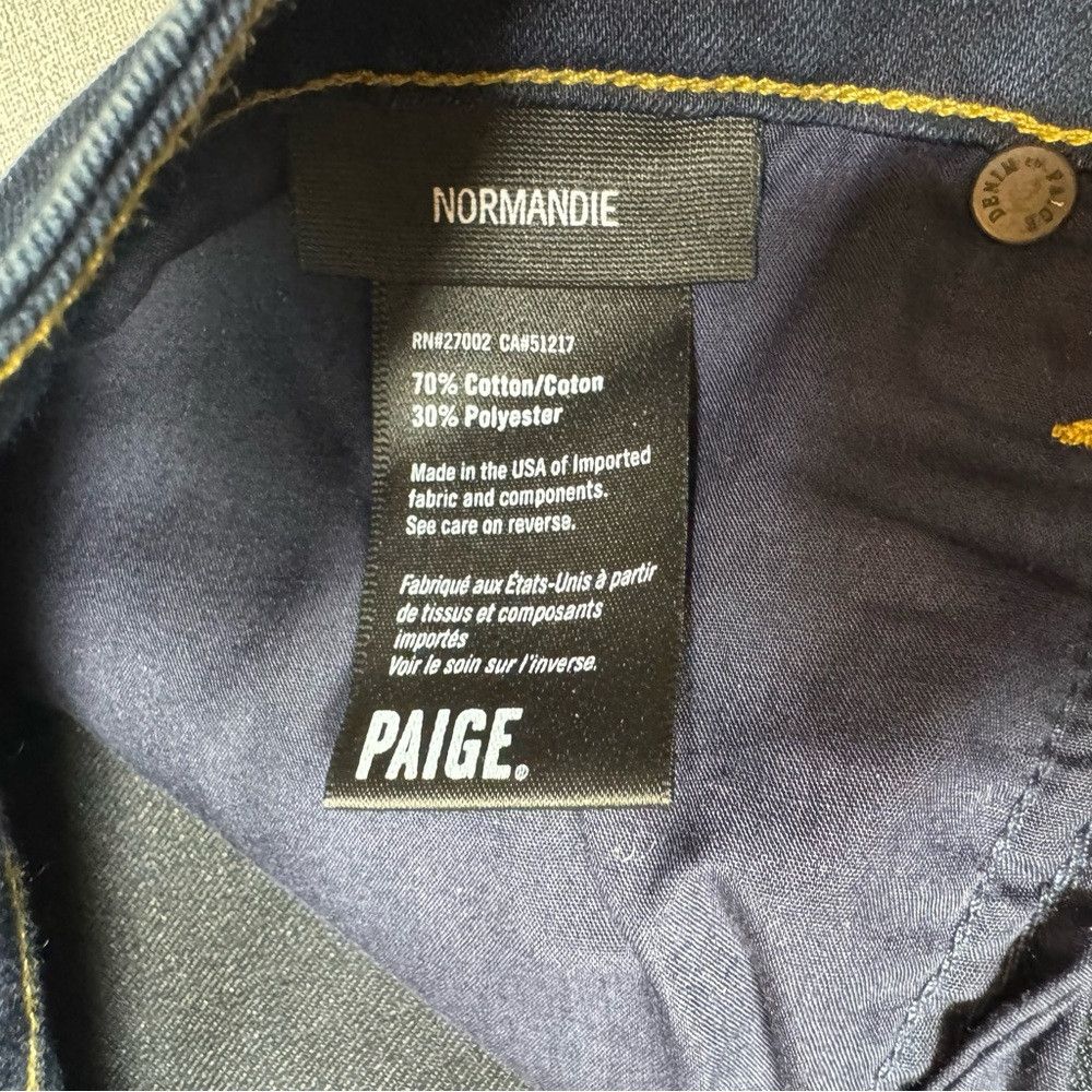 Paige NWT New $199 Paige Transcend Normandie Straight Jean Size 2 Size US 29 - 8 Thumbnail