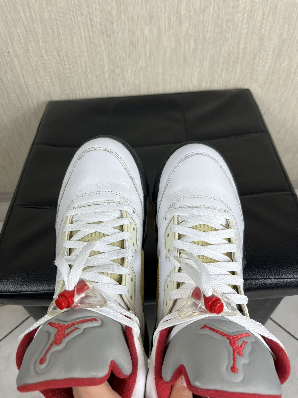 Jordan Brand × Nike × Vintage Vintage OG Nike air Jordan 5 V fire red sneakers 2012 retro Size US 7.5 / EU 40-41 - 13 Thumbnail