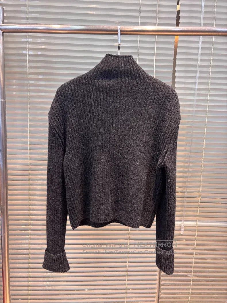 Hermes Hermes Dark Gray Wool High-neck Sweater Size XS / US 0-2 / IT 36-38 - 3 Thumbnail