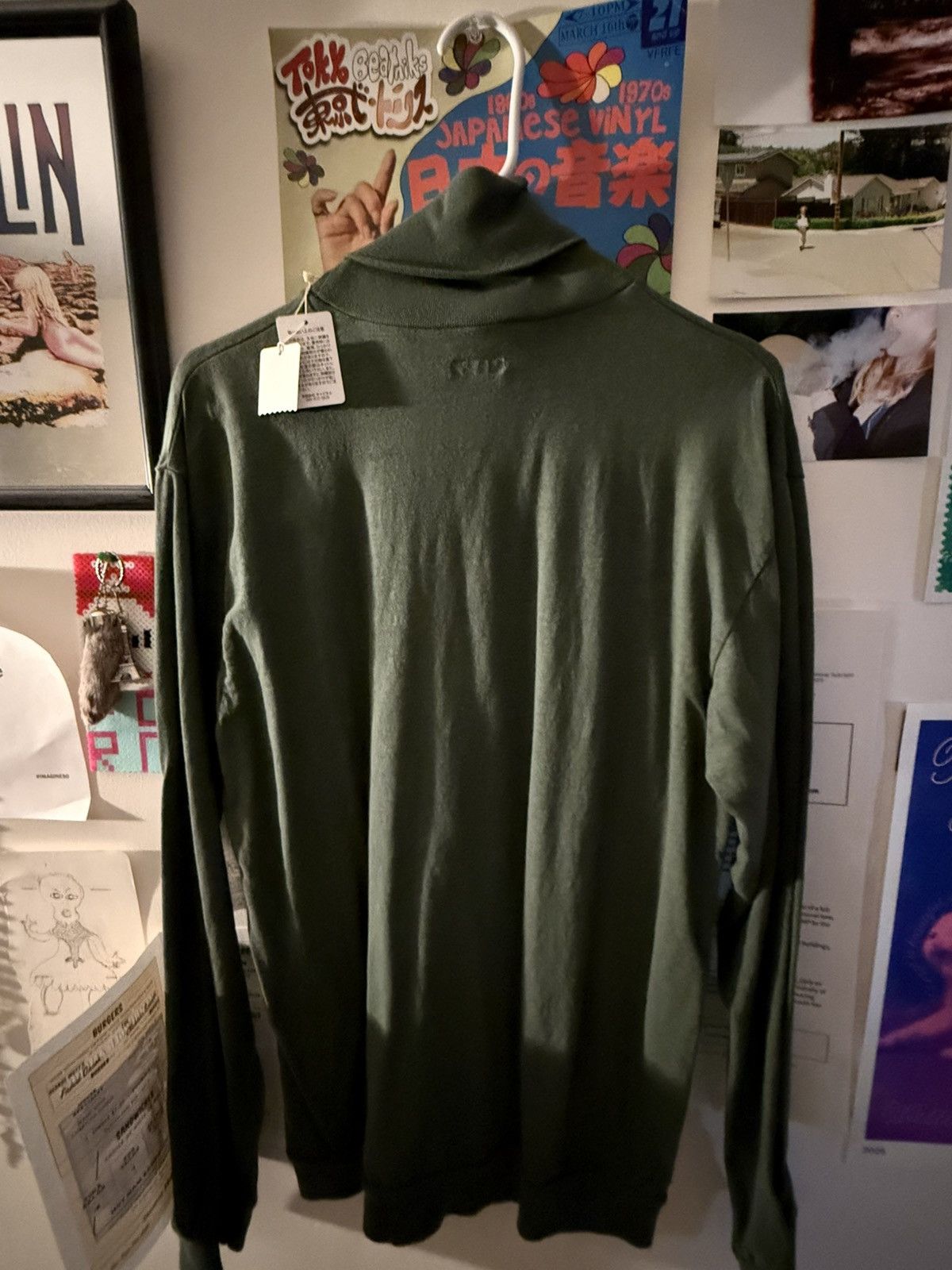 Kapital Kapital Long Sleeve Turtleneck Peace Embroidery XL Green Size US XL / EU 56 / 4 - 4 Thumbnail