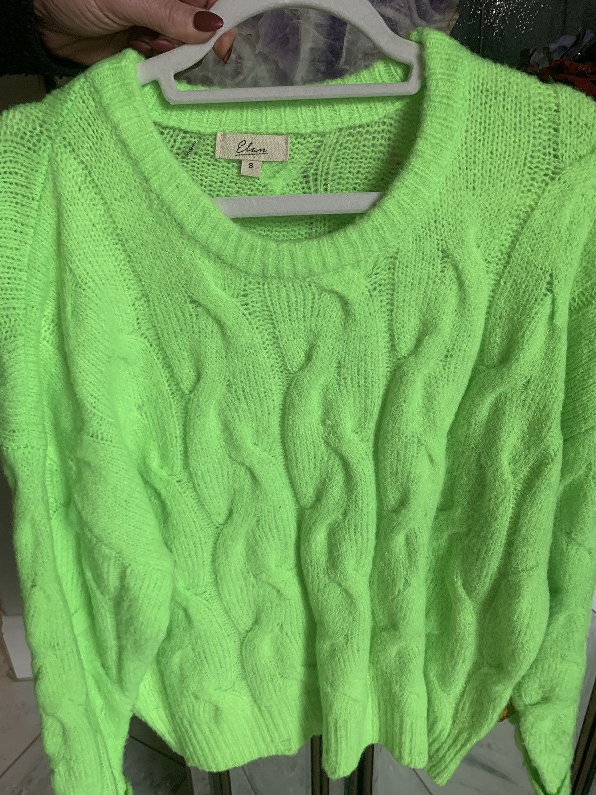 ELAN Elan lime sweater size is small Size S / US 4 / IT 40 - 1 Thumbnail