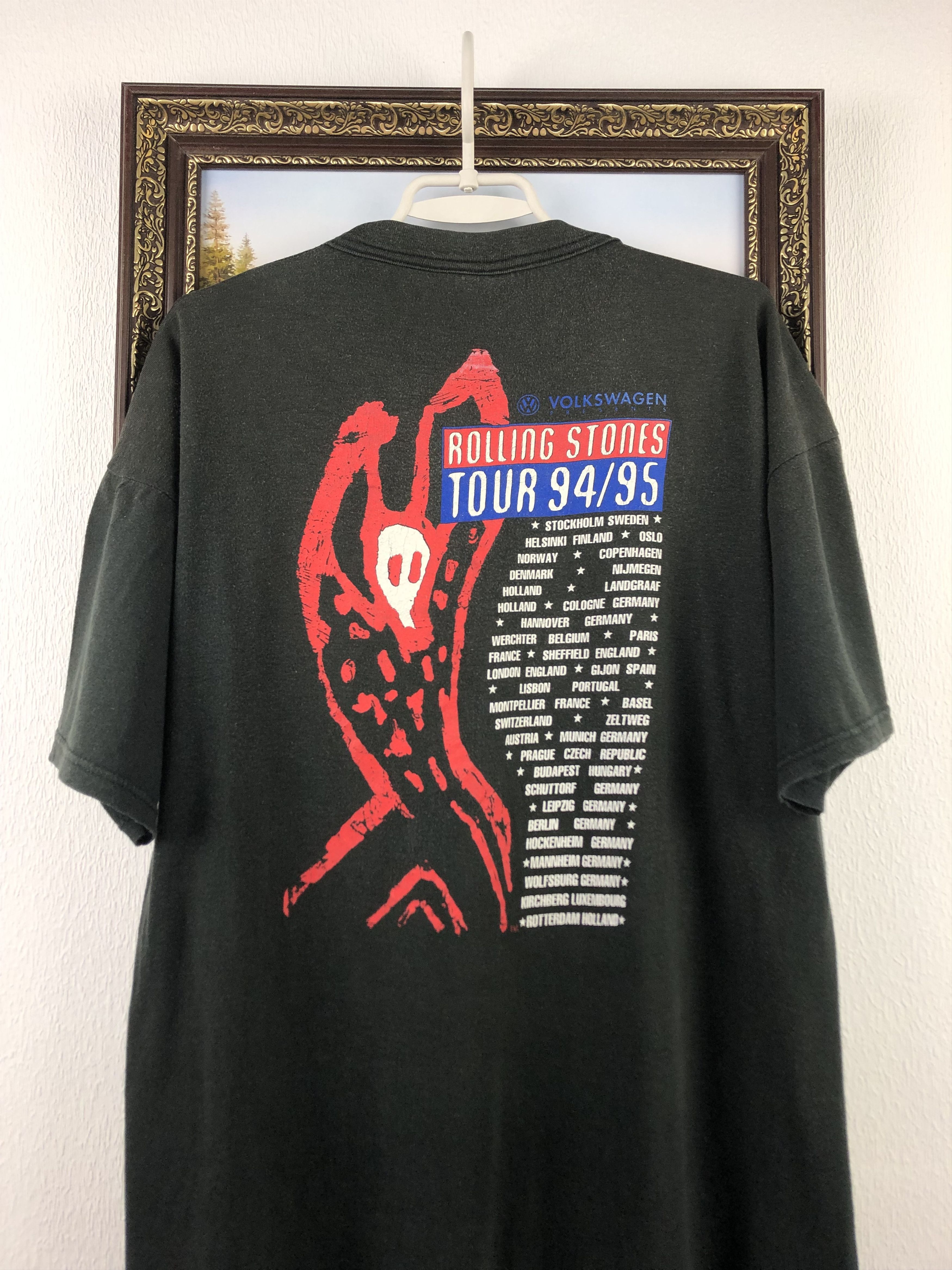 Band Tees Vintage 90's The Rolling Stones Voodoo Lounge Band Shirt Tee Size US XL / EU 56 / 4 - 12 Thumbnail