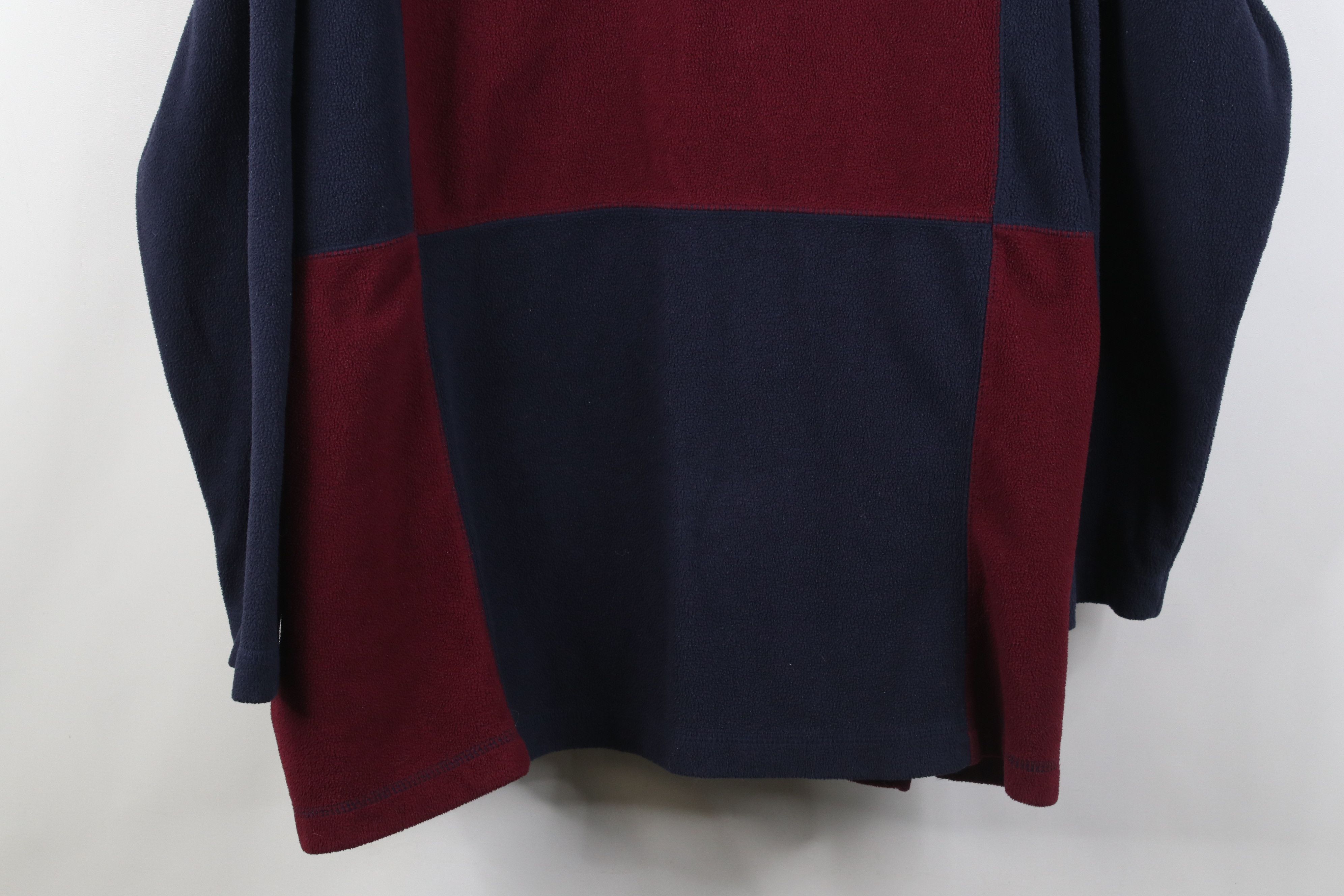 Vintage Vintage 90s Streetwear Block 1/4 Zip Fleece Pullover Sweater Size 3XL / US 20-22 - 3 Thumbnail