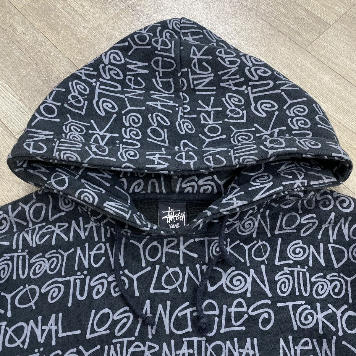 Stussy 00s Stussy World Tour Monogram Logo Pull Over Hoodie Japan Size US S / EU 44-46 / 1 - 3 Thumbnail