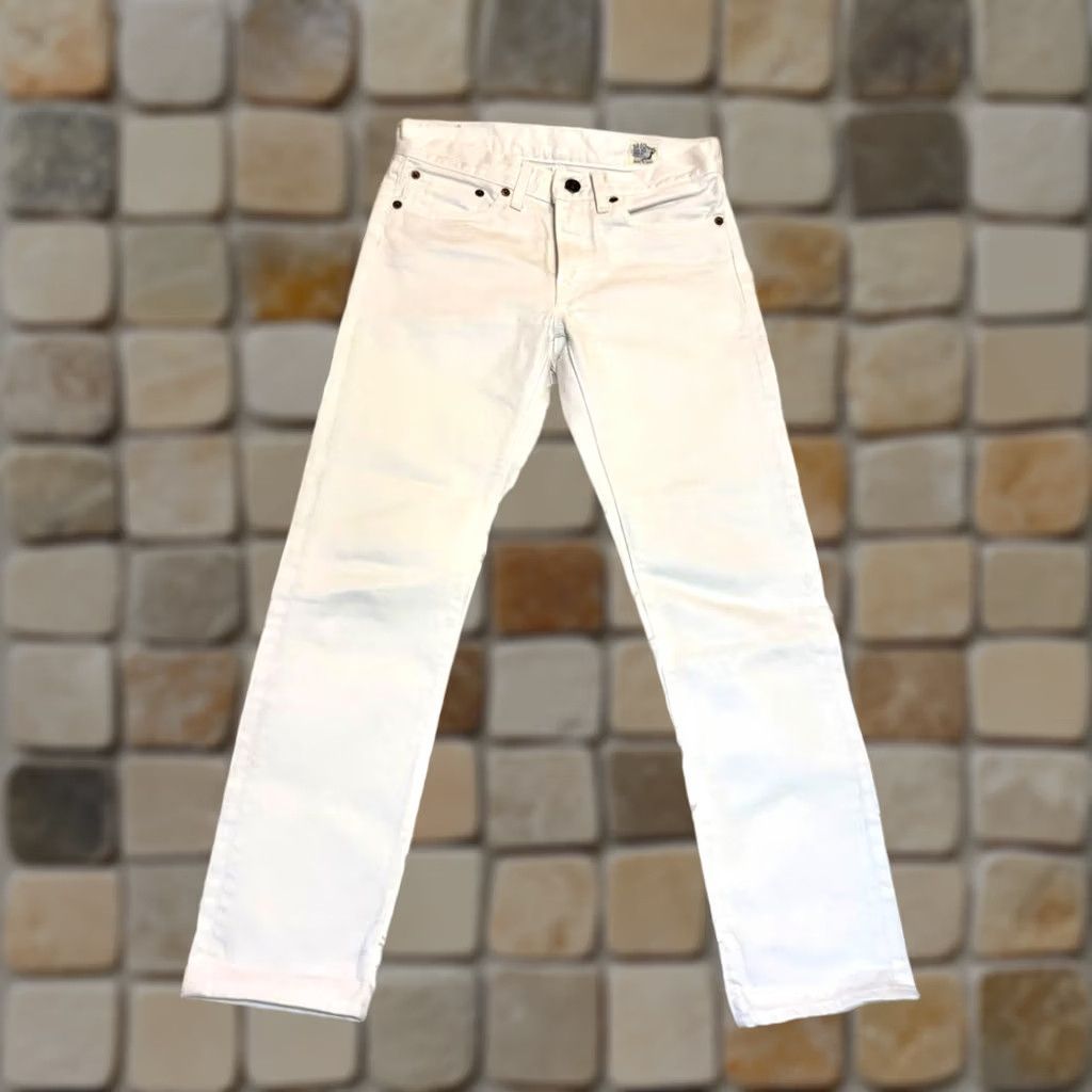 Orslow orSlow Pants Mens S White Denim Jeans Zip Fly Size Made JPN Classic Fit Used Size US 29 - 1 Thumbnail