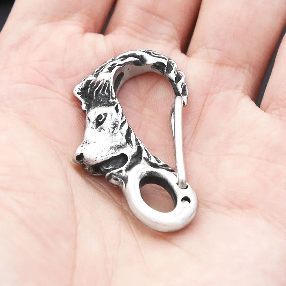 Other Stainless Steel Lion Head Keychain Size ONE SIZE - 1 Thumbnail