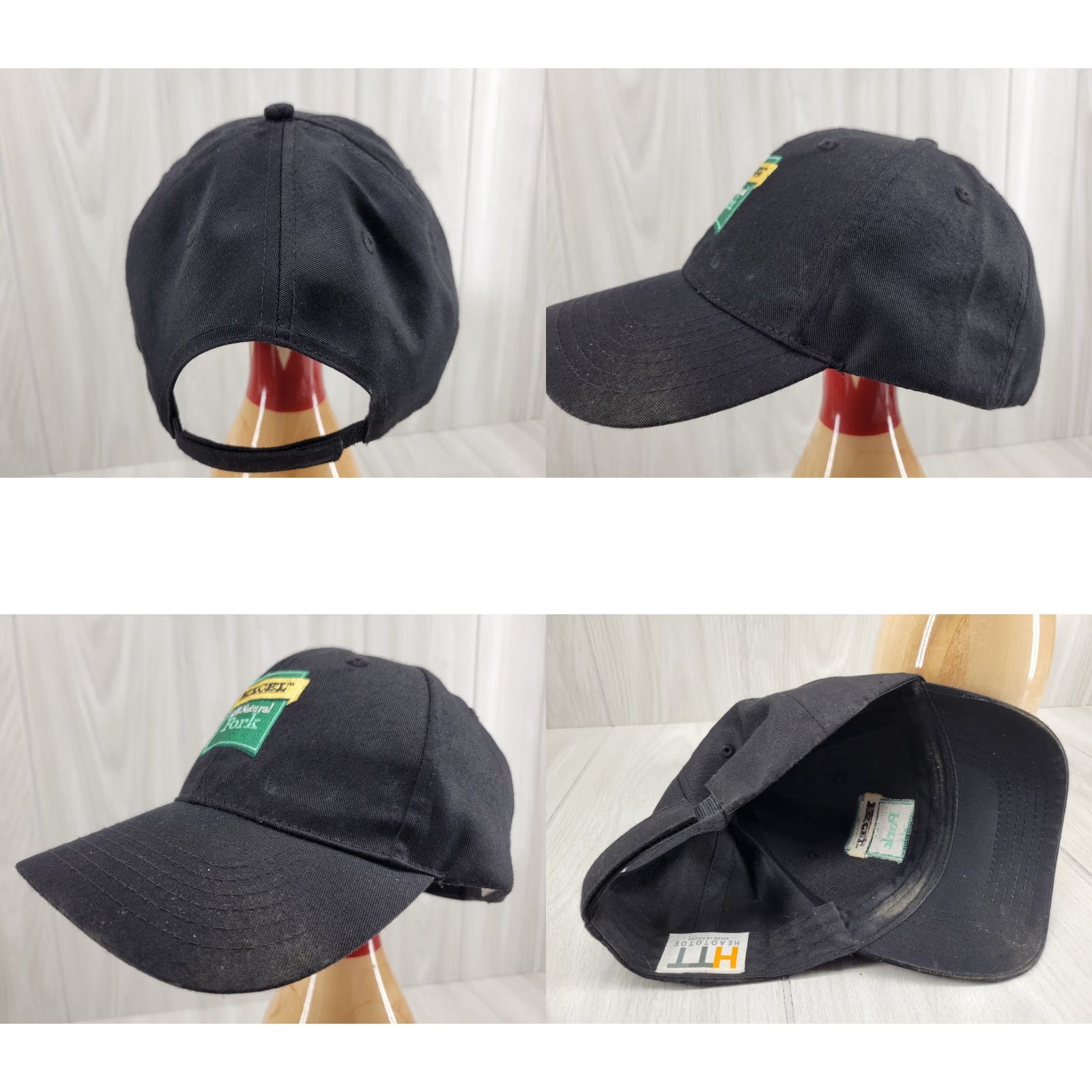 Vintage headtotoe Hat Distressed Black Trucker Hat Men One Size Black Solid Nature Garden Vintage No Size ONE SIZE - 8 Thumbnail