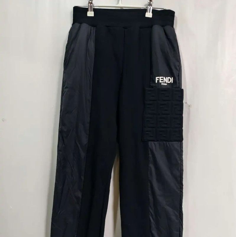 Fendi Fendi Black Logo Casual Pants for Women 0089 Size 23" - 1 Thumbnail