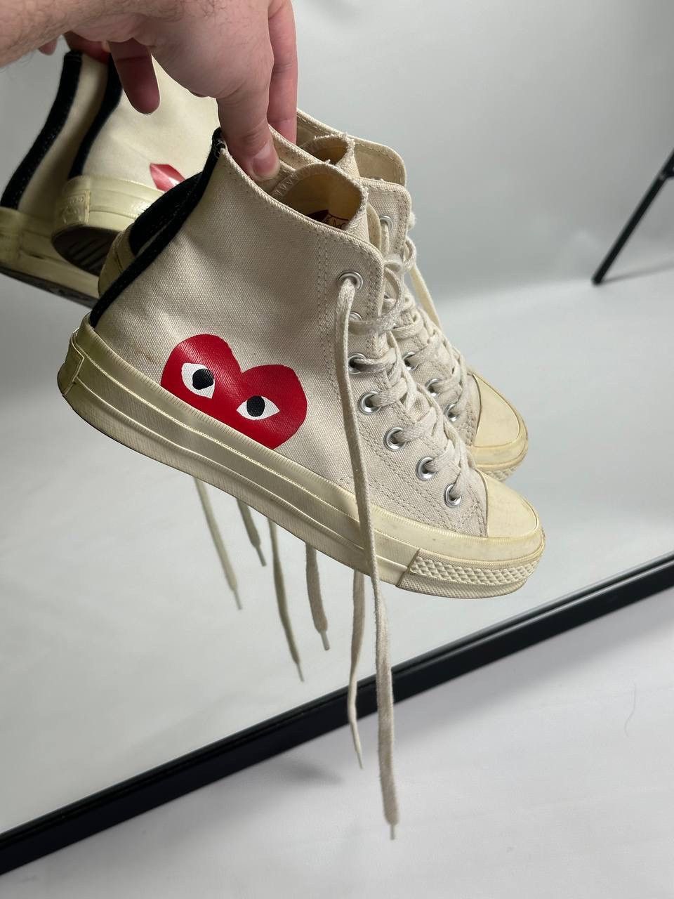 Comme des Garcons PLAY × Converse Cute Comme des Garcons Converse Sneakers 🔥 Size US 6.5 / IT 36.5 - 1 Thumbnail
