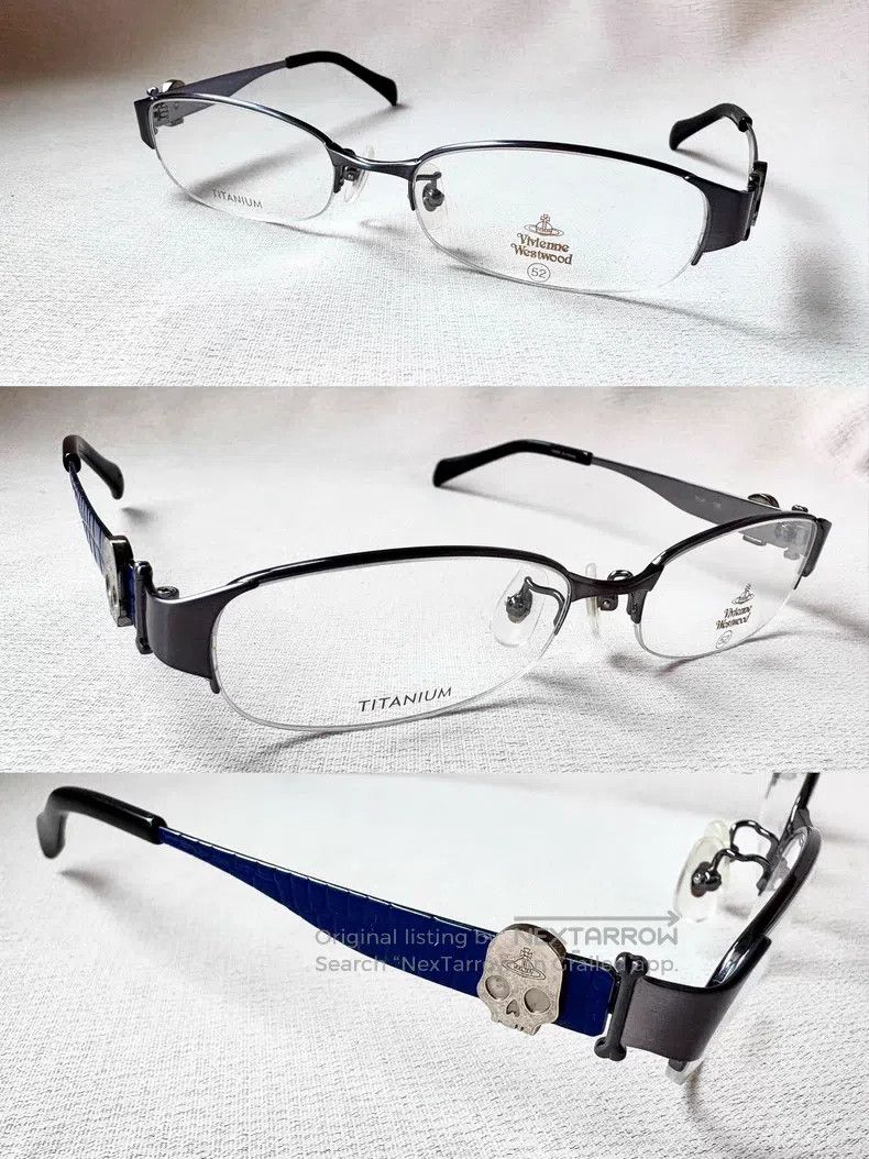 Vivienne Westwood Vivienne Westwood Vintage Skull Saturn Semi-Frame Glasses Size ONE SIZE - 1 Thumbnail