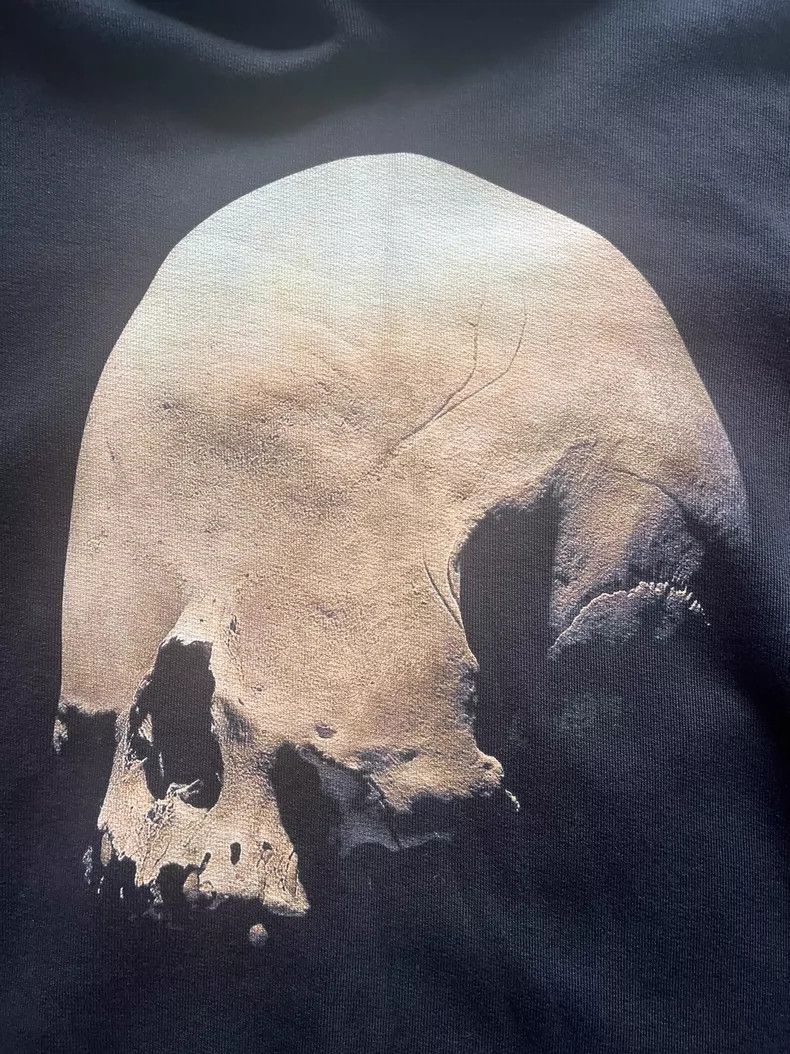 Givenchy Givenchy Fossil Skull Print Black Hoodie Size US L / EU 52-54 / 3 - 3 Thumbnail