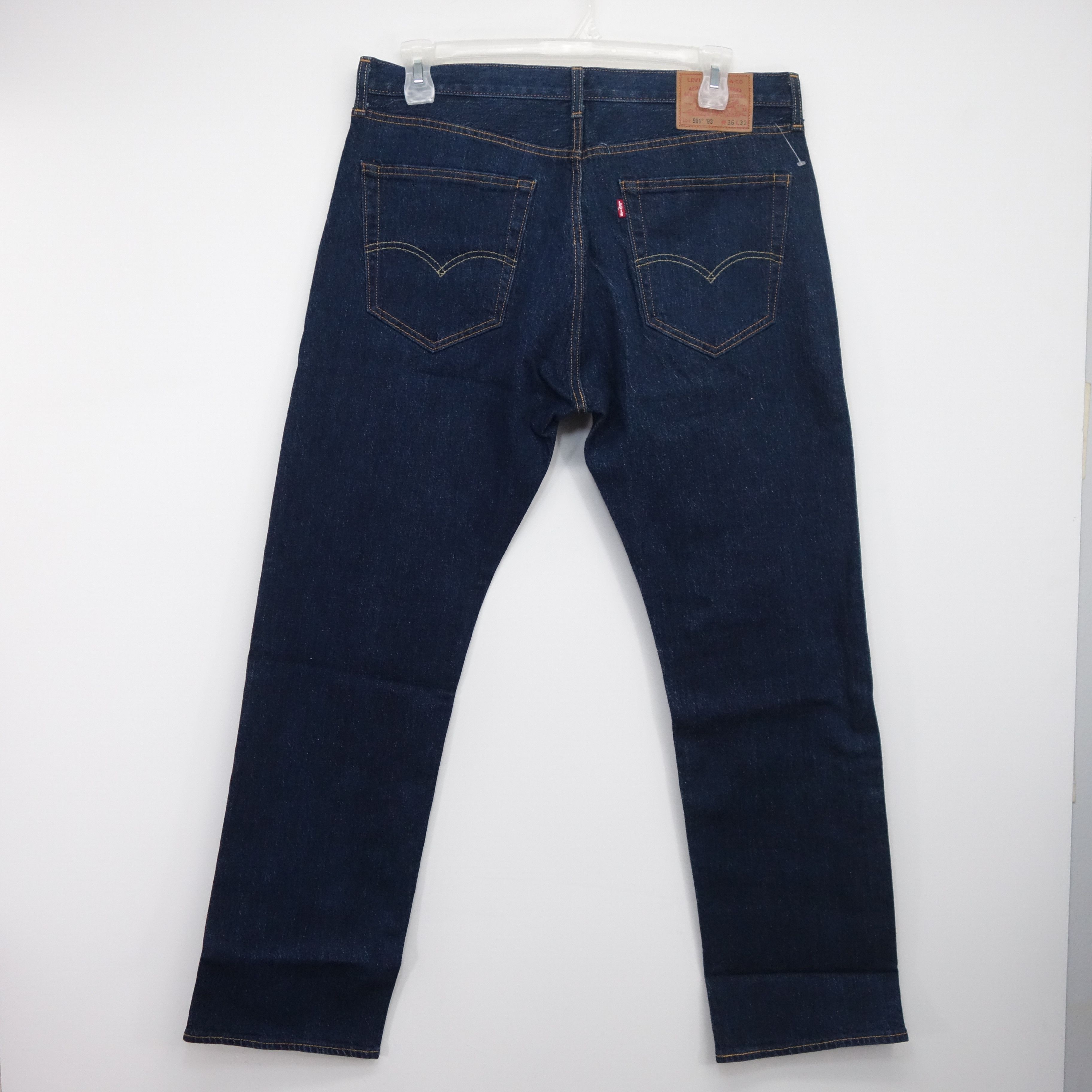 Dark 501 '93 Button Fly Straight Leg Denim Jeans Sz 36 x 32
