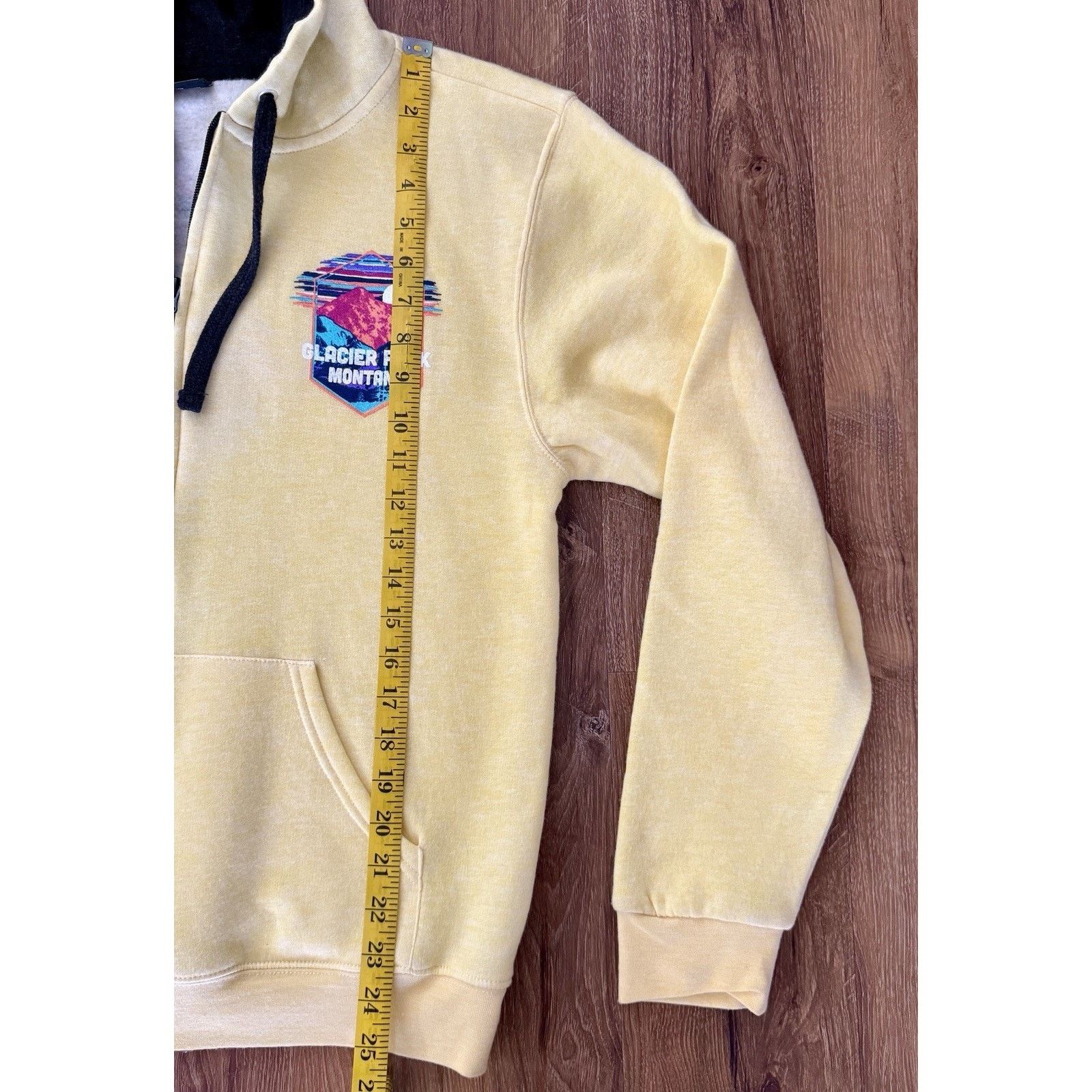 Other Glacier Park Montana Yellow Medium Hoodie Zip Up Sweatshirt Size M / US 6-8 / IT 42-44 - 5 Thumbnail