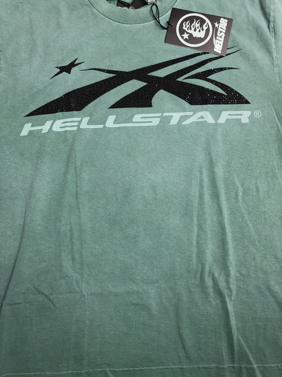 HELLSTAR Hellstar Sports Logo Rhinestone T-shirt Size US XL / EU 56 / 4 - 2 Thumbnail