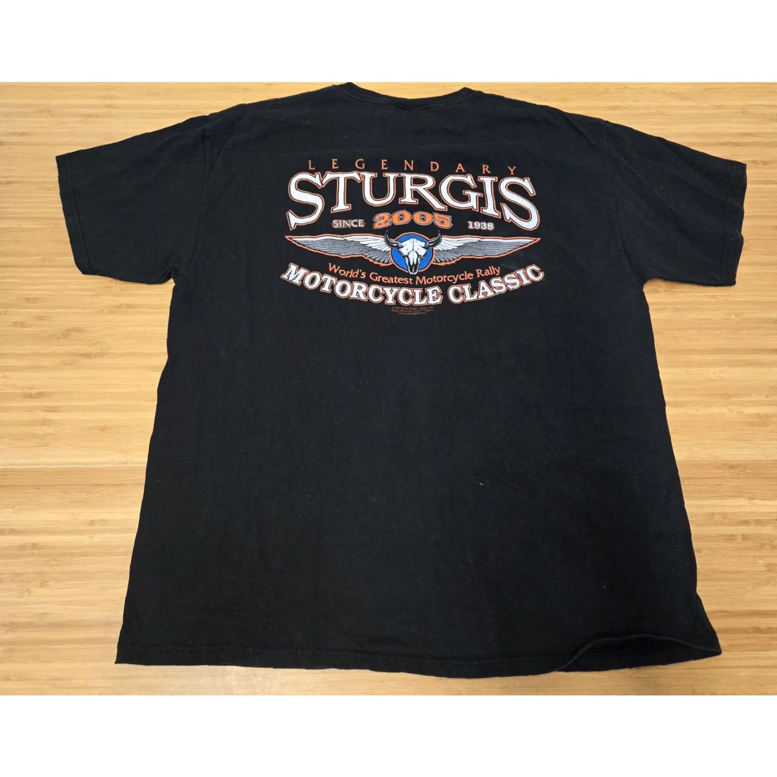 Hanes VINTAGE Sturgis Shirt Mens XL Black 2005 Motorcycle Rally Eagle Graphic Biker 00s Size US XL / EU 56 / 4 - 4 Thumbnail