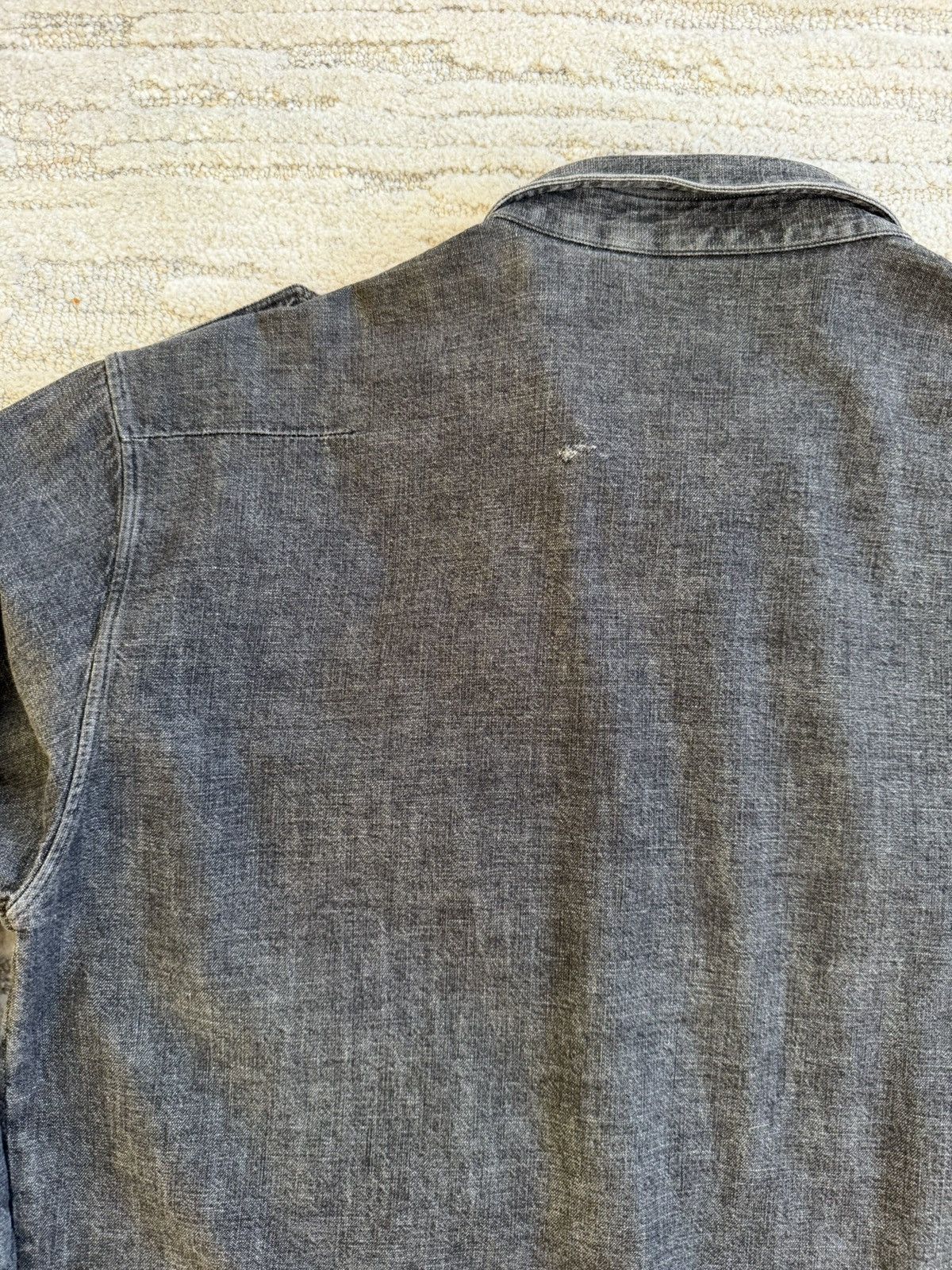 Dior SS04 ‘Strip’ Denim Military Shirt Size US XL / EU 56 / 4 - 3 Thumbnail