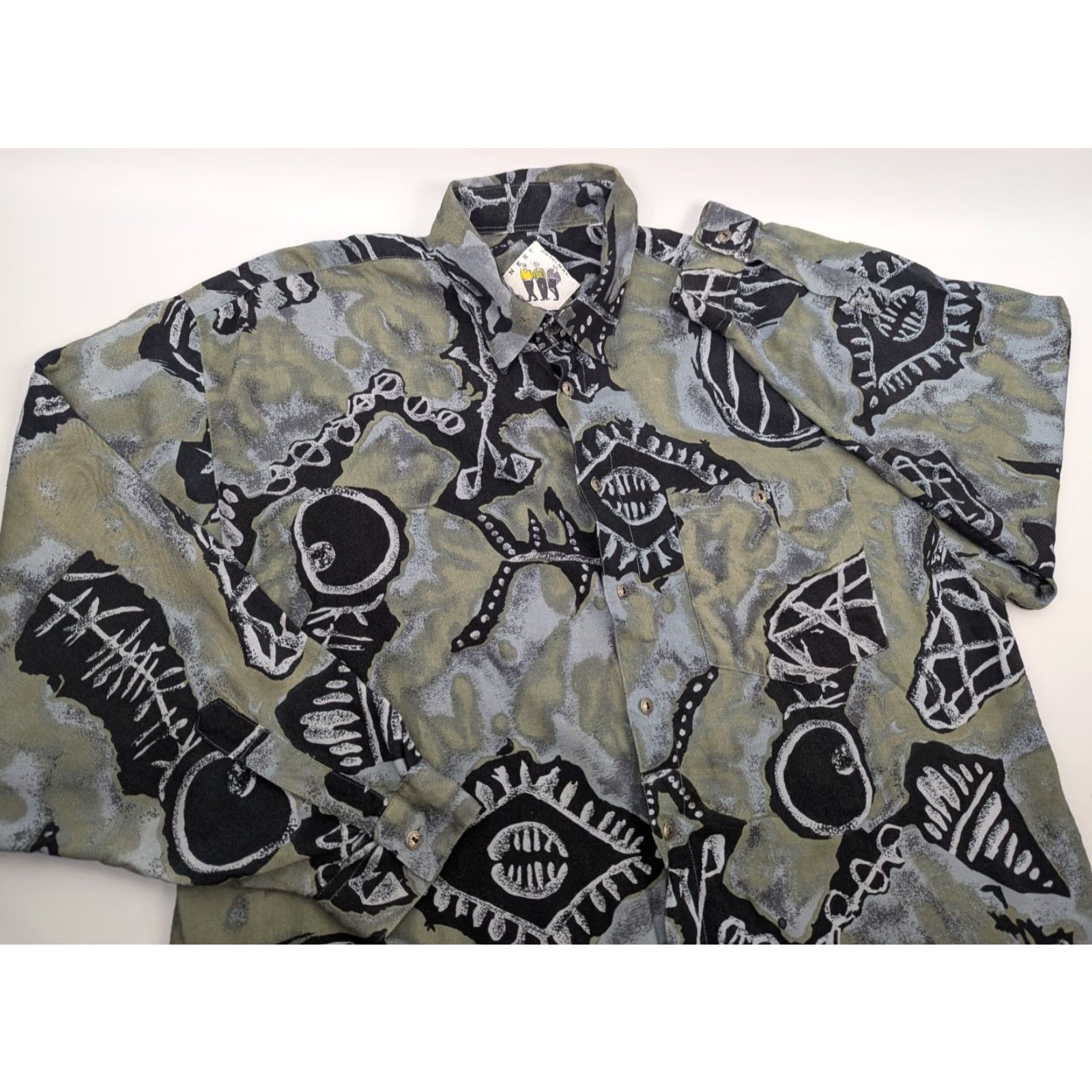 NEXT Next Originals Button Shirt Mens Abstract Long Sleeve Artsy hipster vintage no Size US L / EU 52-54 / 3 - 2 Thumbnail