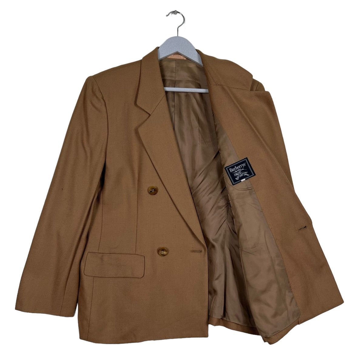 Burberry 🔥 RICH BROWN BURBERRY DOUBLE BREAST BLAZER JACKET Size US S / EU 44-46 / 1 - 9 Thumbnail