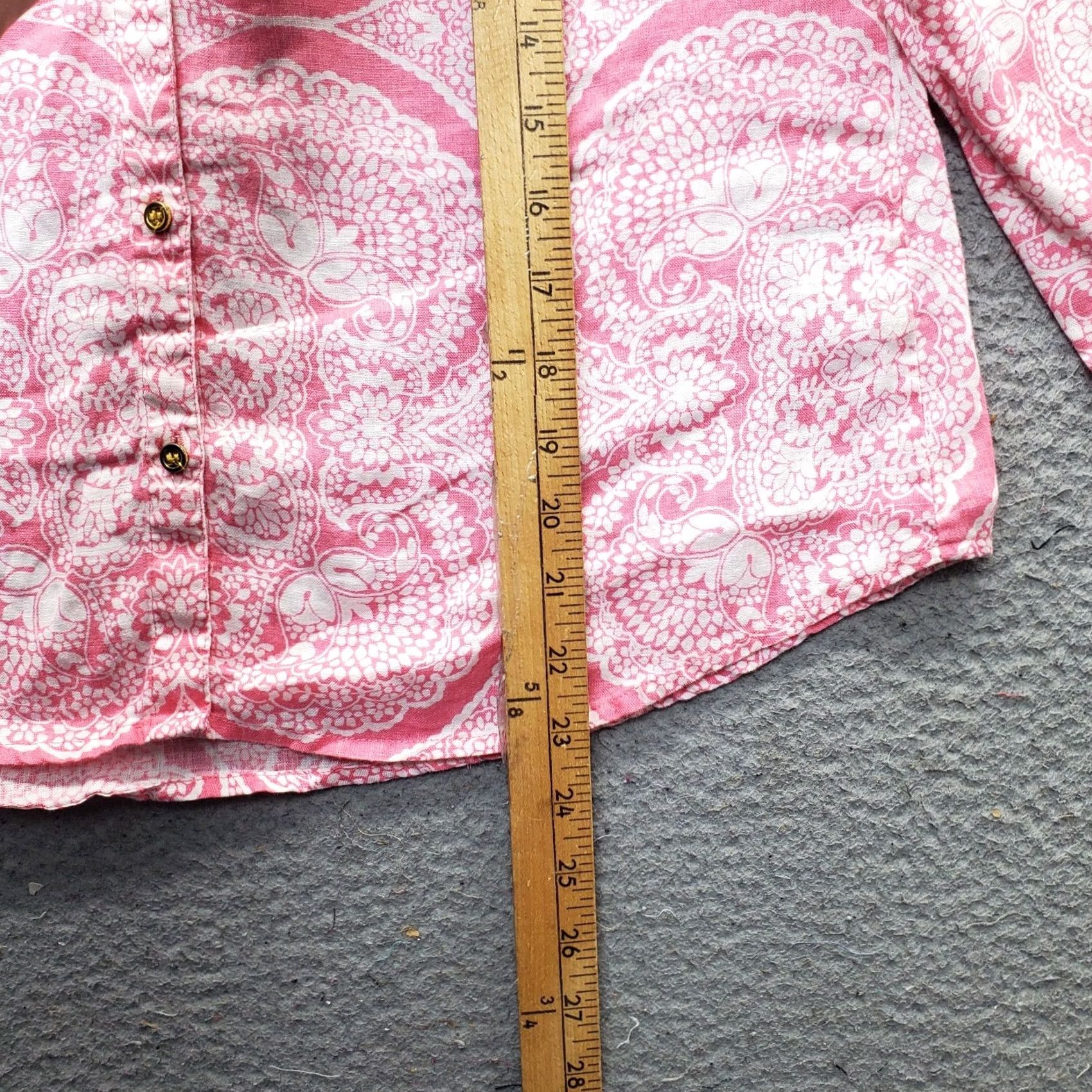 Charter Club Charter Club Luxury Shirt Womens PM Multi Floral Linen Roll Tab Sleeve Button Up Size M / US 6-8 / IT 42-44 - 3 Thumbnail