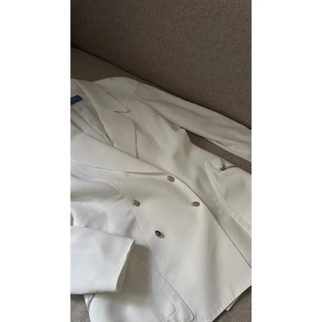 Thierry Mugler Thierry Mugler Vintage Paris Structured Blazer White FR44 Size M / US 6-8 / IT 42-44 - 4 Thumbnail