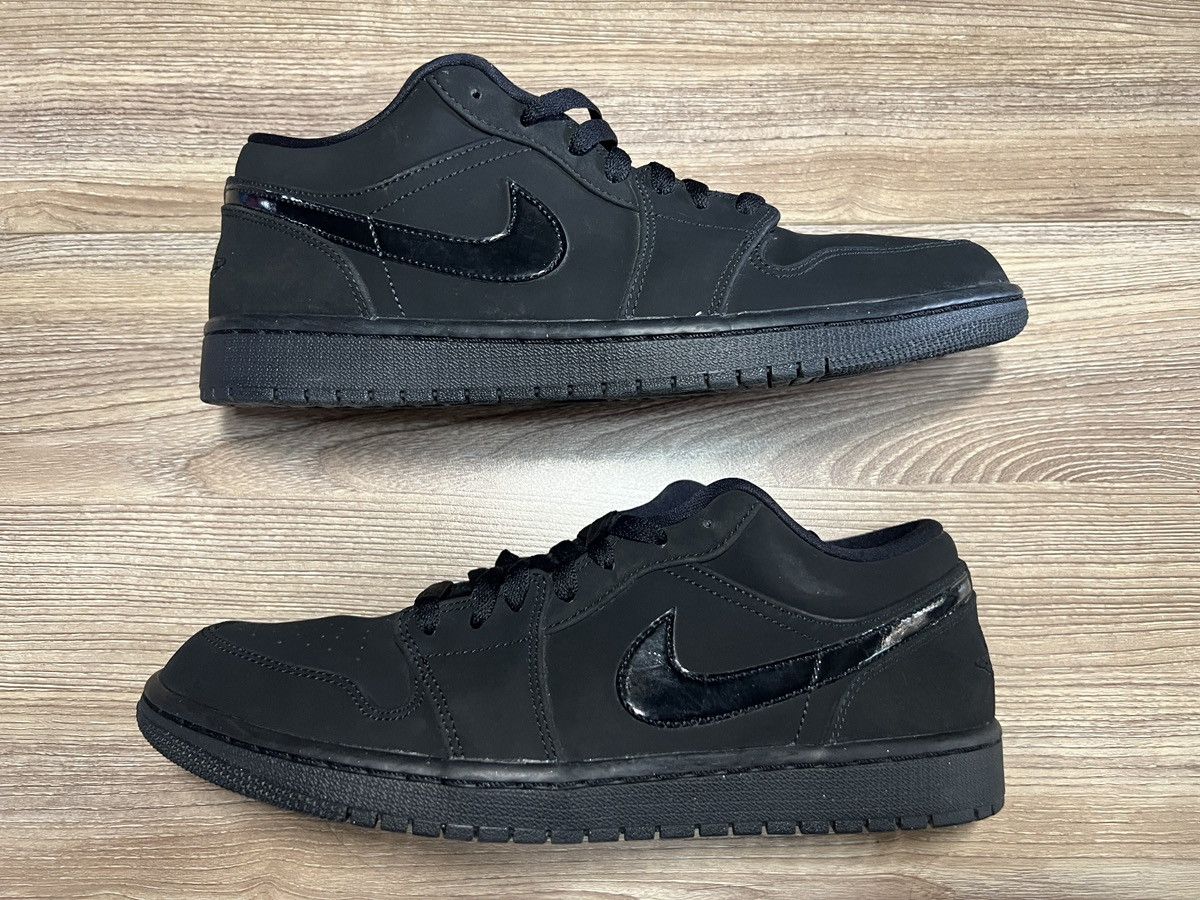 Jordan Brand Jordan 1 Low Triple Black Suede Size US 10.5 / EU 43-44 - 7 Thumbnail