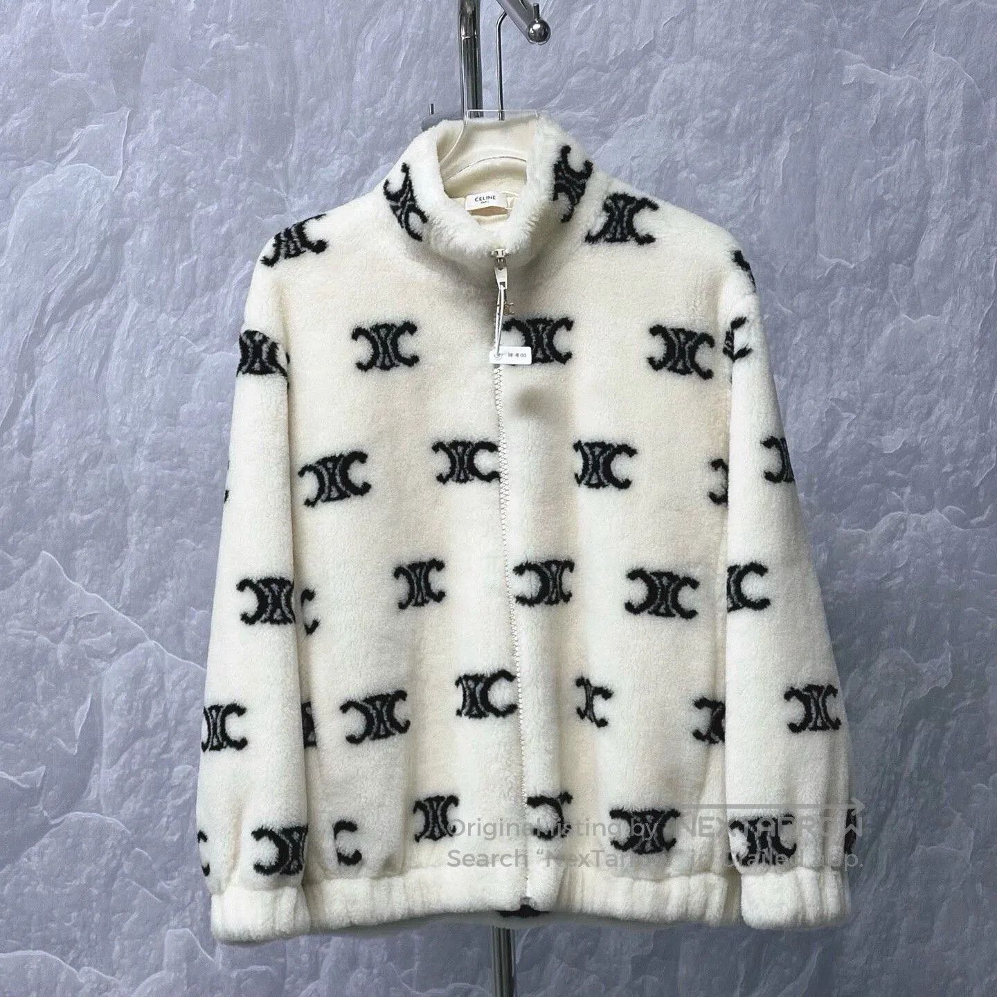 Celine celine printed teddy coat in size small. Size S / US 4 / IT 40 - 1 Thumbnail