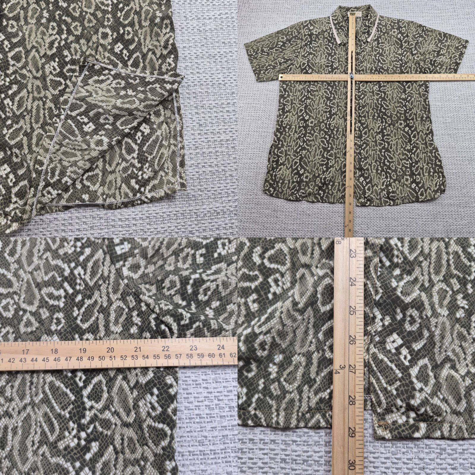 Vintage VINTAGE Charl Justine Shirt Womens Large Button Up Snake Print Tunic Top 70s 80s Size L / US 10 / IT 46 - 8 Thumbnail