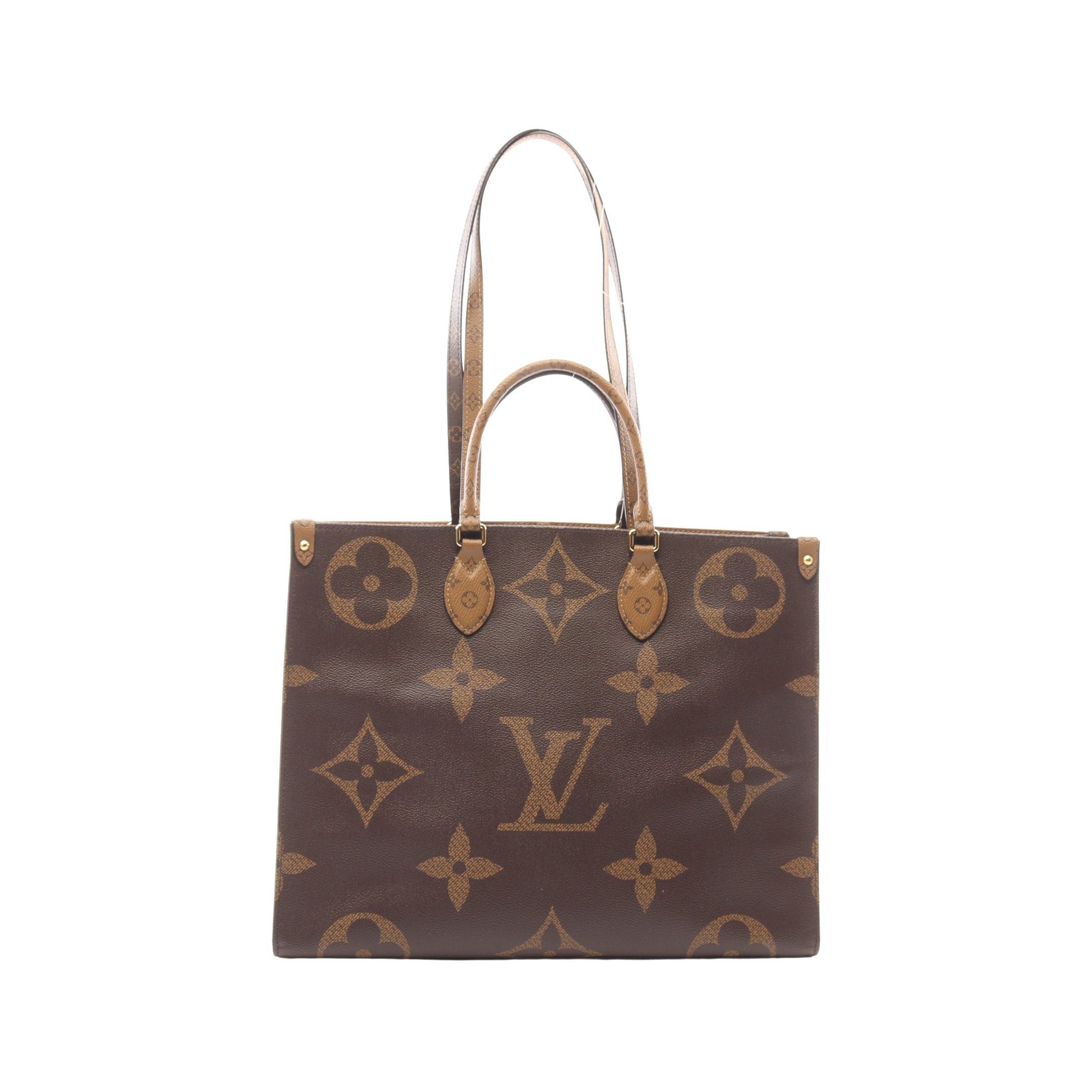 Louis Vuitton Louis Vuitton On-The-Go Gm Monogram Giant Reverse Shoulder Bag Tote Brown Beige Size ONE SIZE - 1 Thumbnail