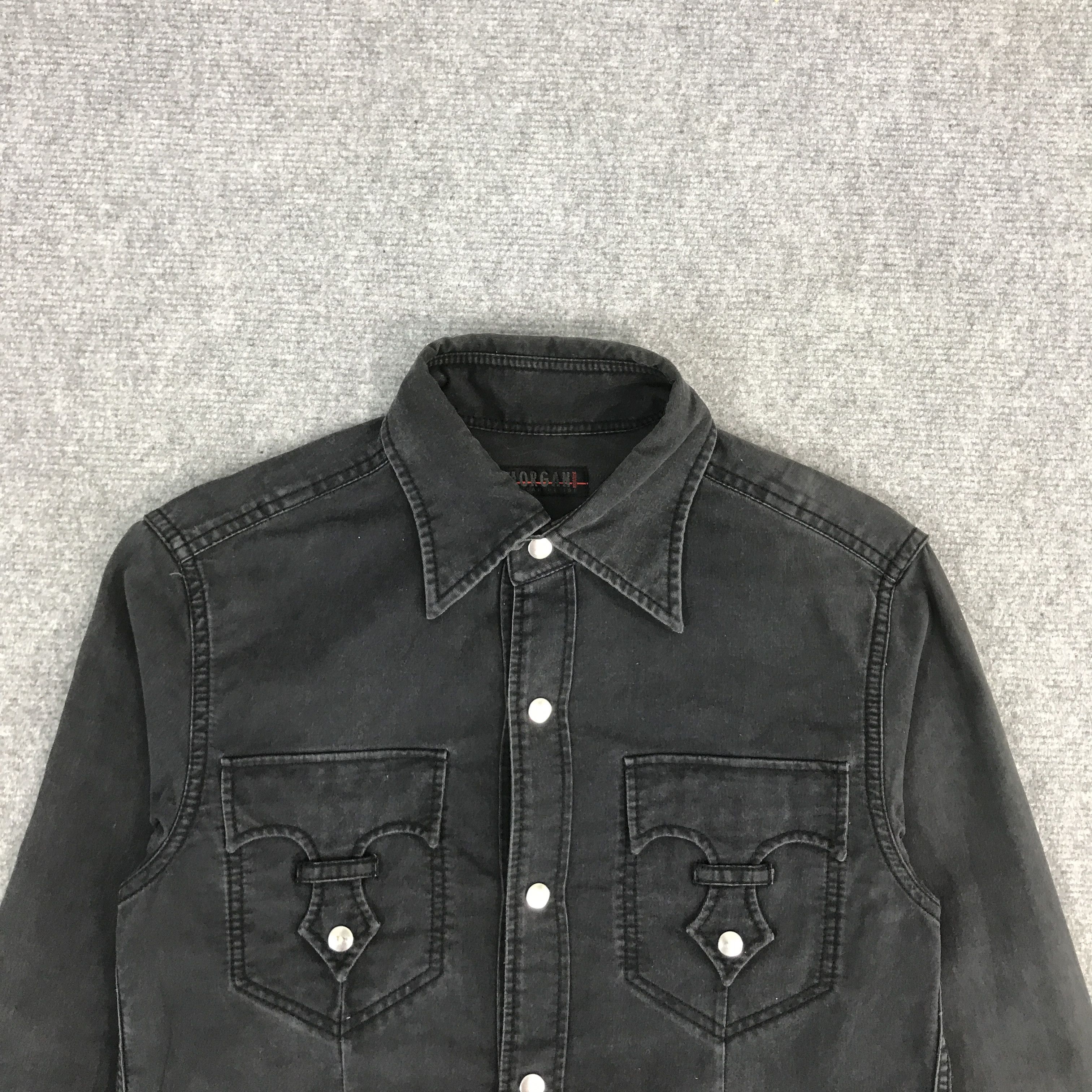 If Six Was Nine × Japanese Brand × Morgan Homme MORGAN HOMME PUNK JAPAN BLACK SANP BUTTON SHIRTS Size US M / EU 48-50 / 2 - 3 Thumbnail
