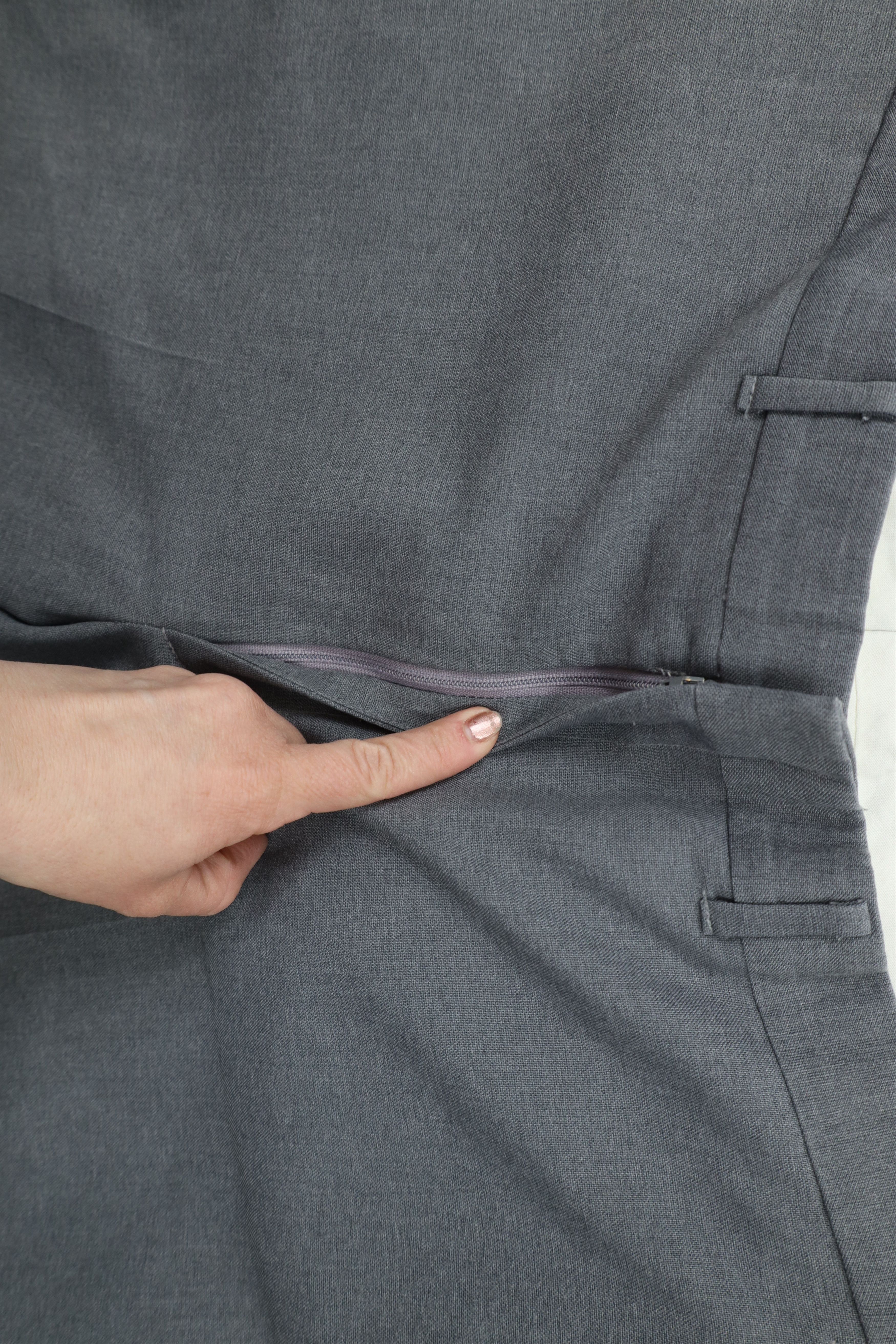 Vintage Vintage 70s Streetwear Wool Blend Wide Leg Chino Pants Gray Size US 34 / EU 50 - 6 Thumbnail