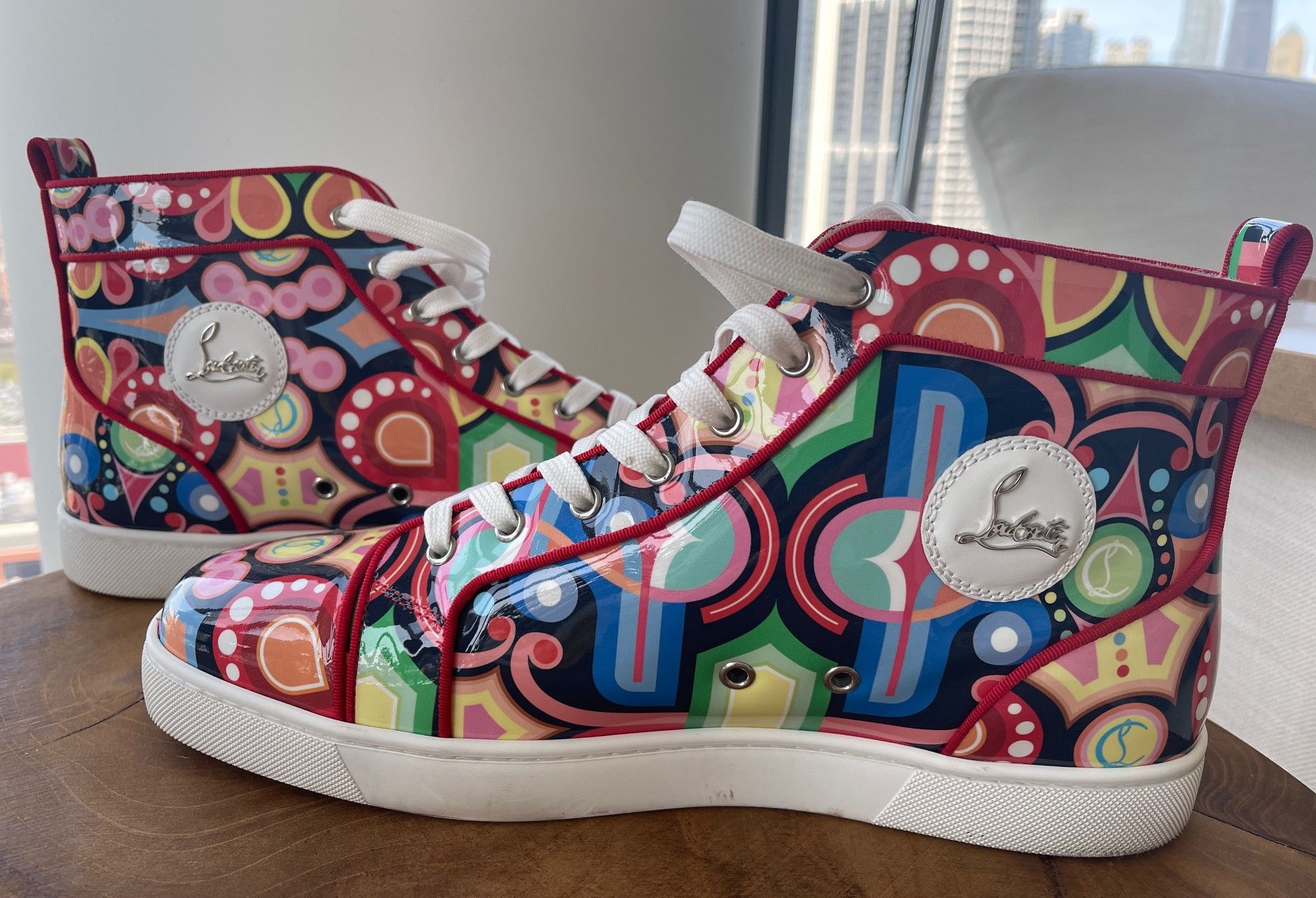 Christian Louboutin Christian Louboutin Louis Orlato Flat Patent Tivoli/GG Size US 13 / EU 46 - 3 Thumbnail