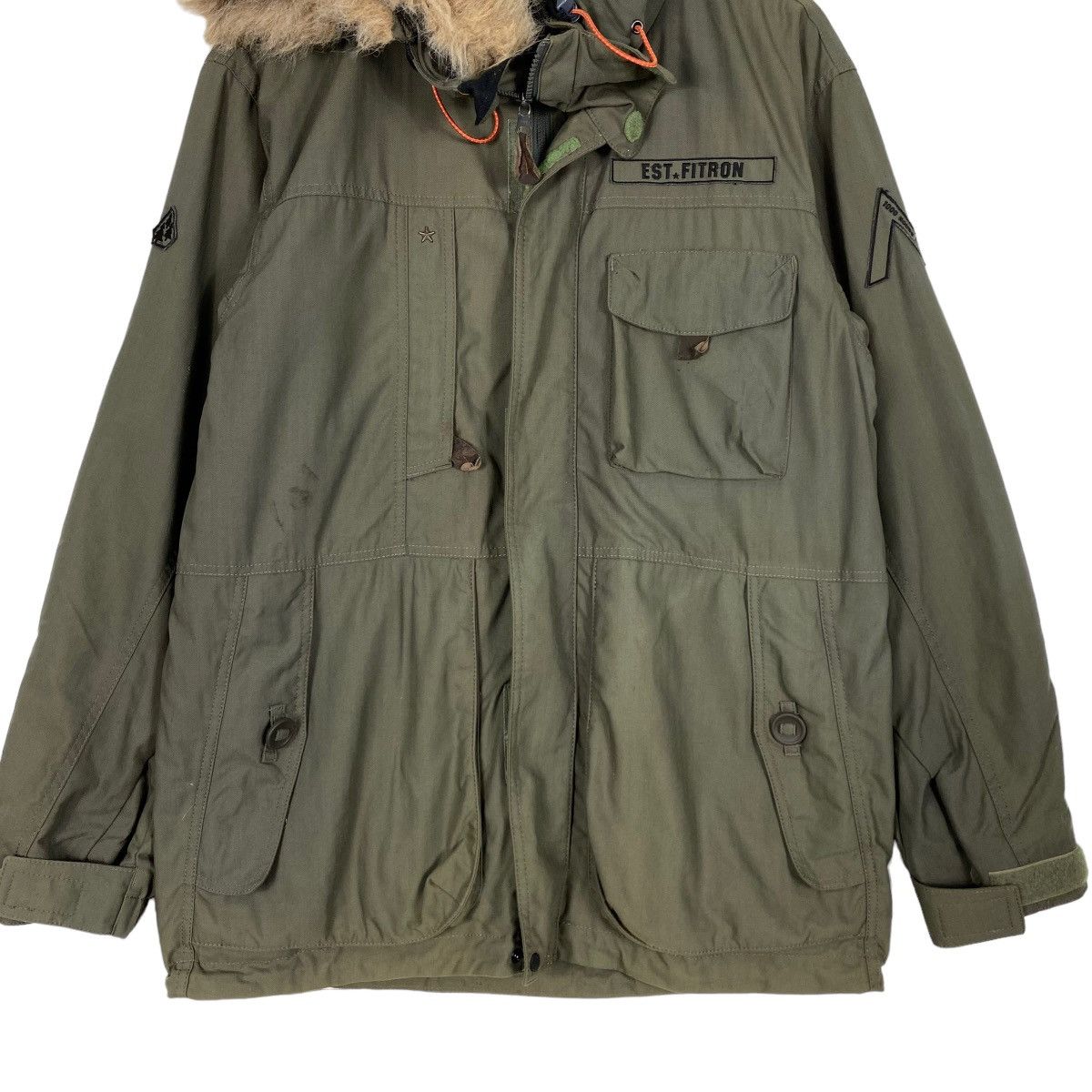 Japanese Brand Estivo Army Style Fur Jacket Size US M / EU 48-50 / 2 - 5 Thumbnail