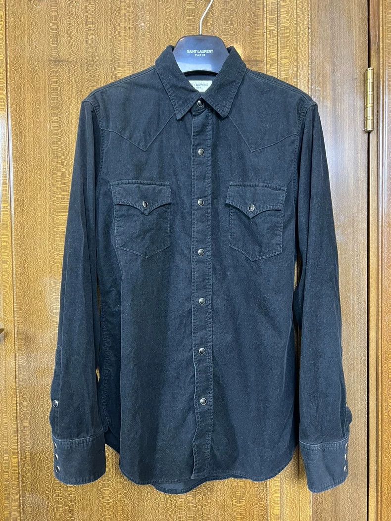 Yves Saint Laurent Saint Laurent 17 FW corduroy shirt 2502-Nextarrow Size US M / EU 48-50 / 2 - 1 Thumbnail